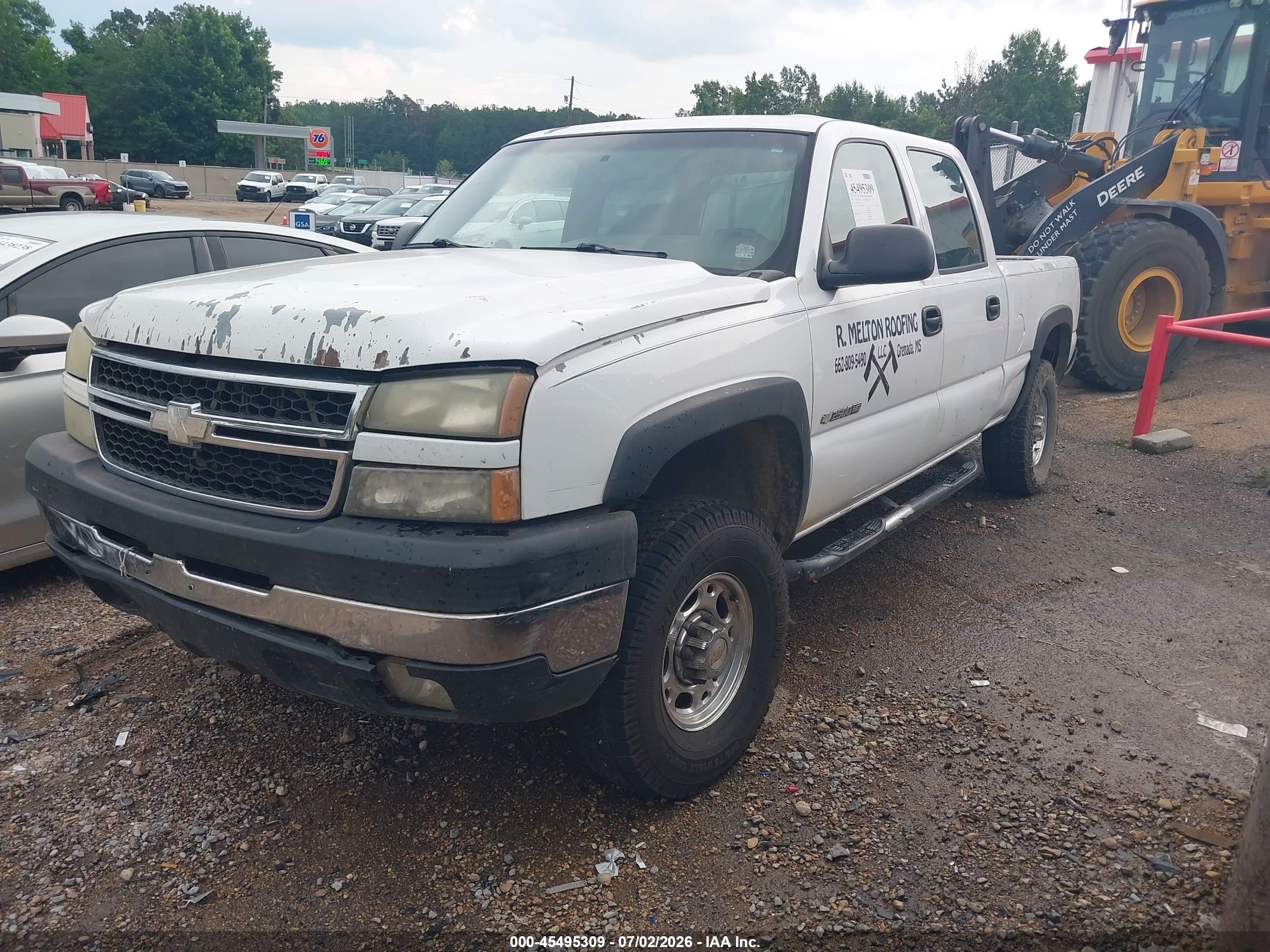 2006 Chevrolet Silverado 2500hd Work Truck White vin: 1GCHC23U26F114544