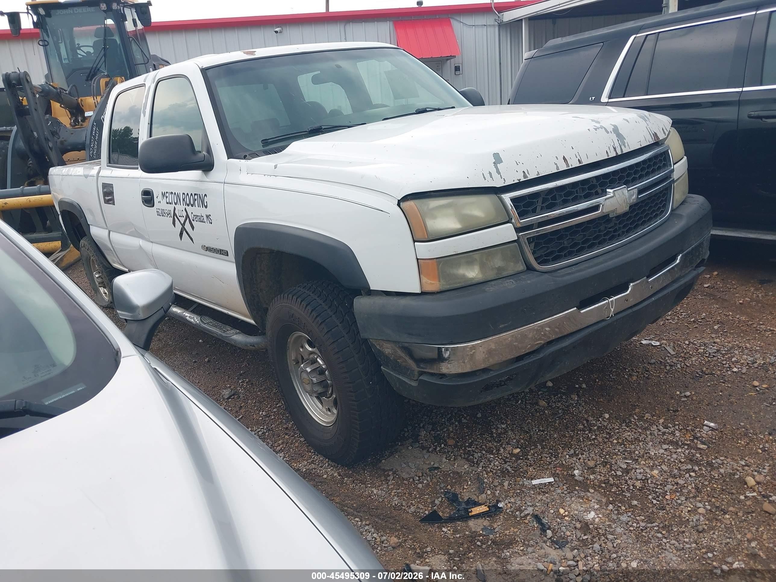 2006 Chevrolet Silverado 2500hd Work Truck White vin: 1GCHC23U26F114544