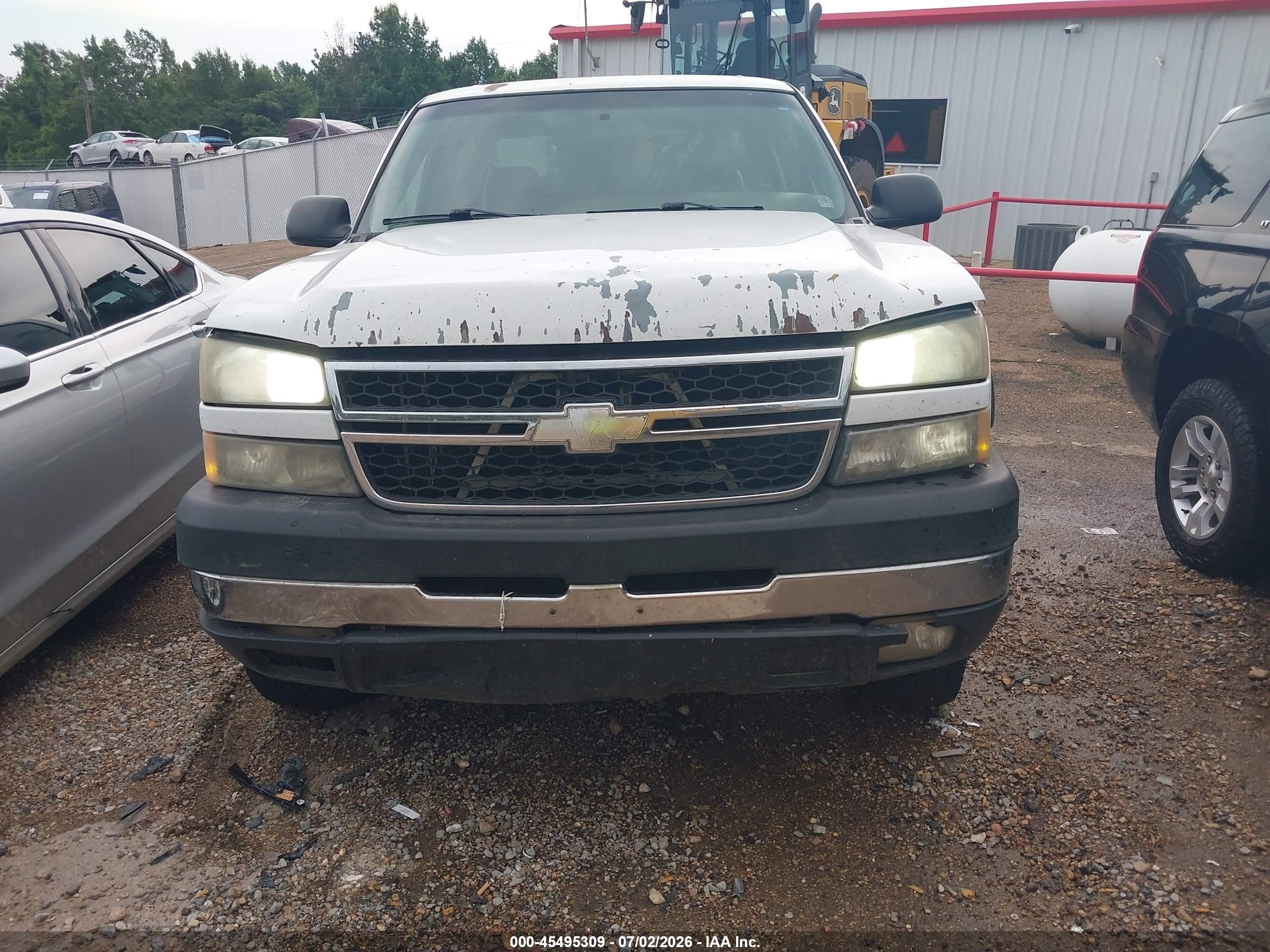 2006 Chevrolet Silverado 2500hd Work Truck White vin: 1GCHC23U26F114544