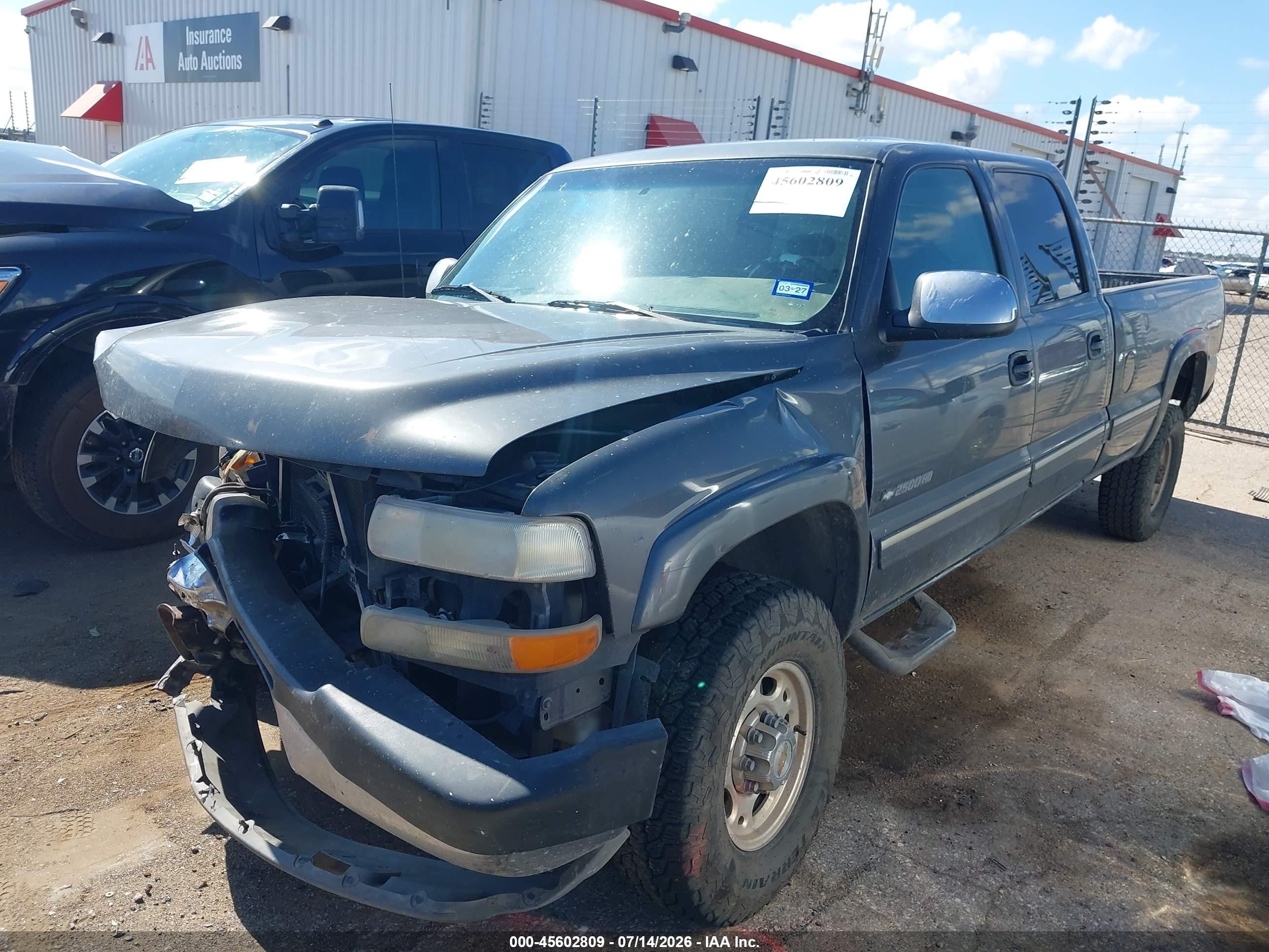 2002 Chevrolet Silverado 2500hd Ls Серый vin: 1GCHC23U32F139494
