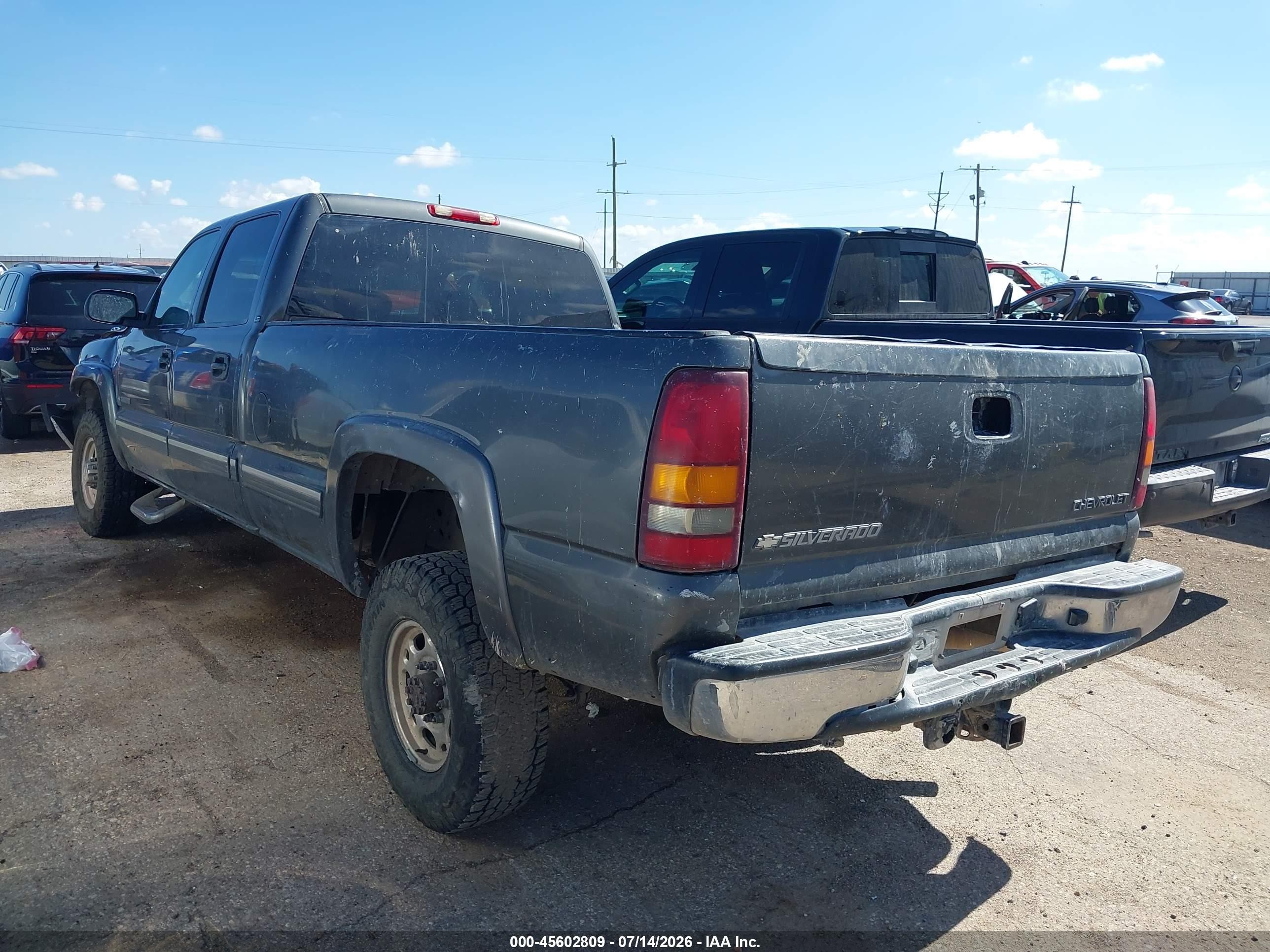2002 Chevrolet Silverado 2500hd Ls Серый vin: 1GCHC23U32F139494