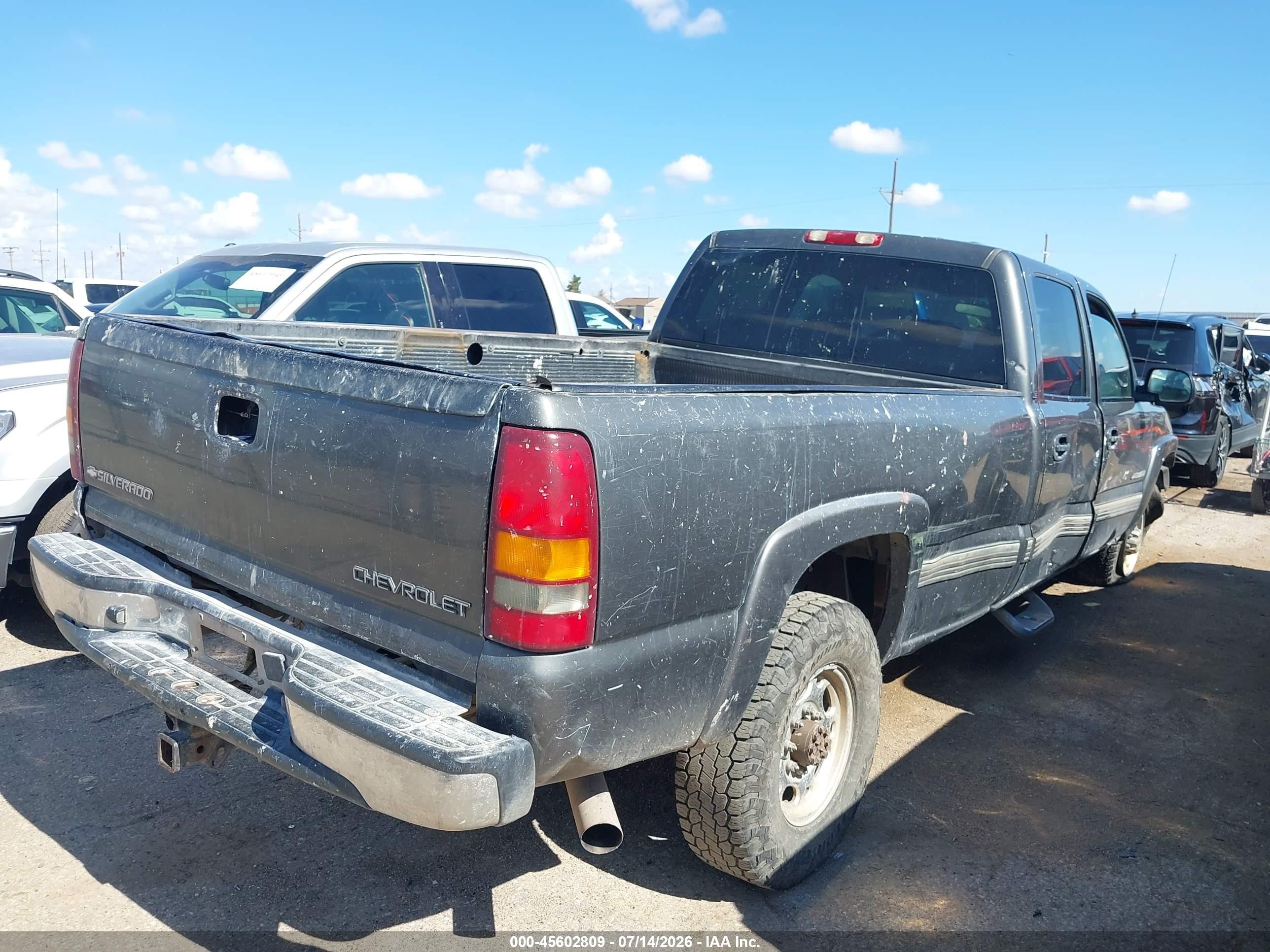 2002 Chevrolet Silverado 2500hd Ls Серый vin: 1GCHC23U32F139494