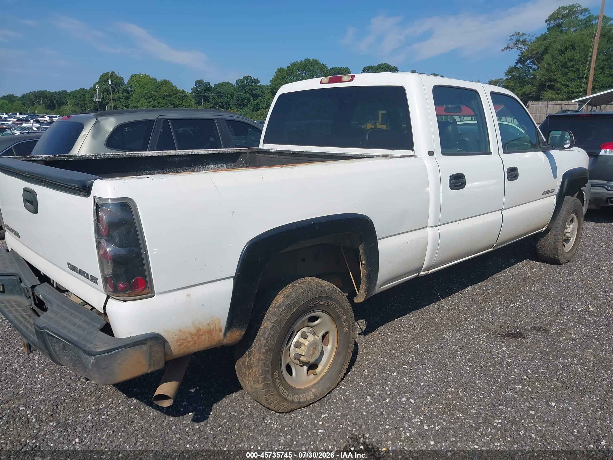 2004 Chevrolet Silverado 2500hd Work Truck White vin: 1GCHC23U34F123475