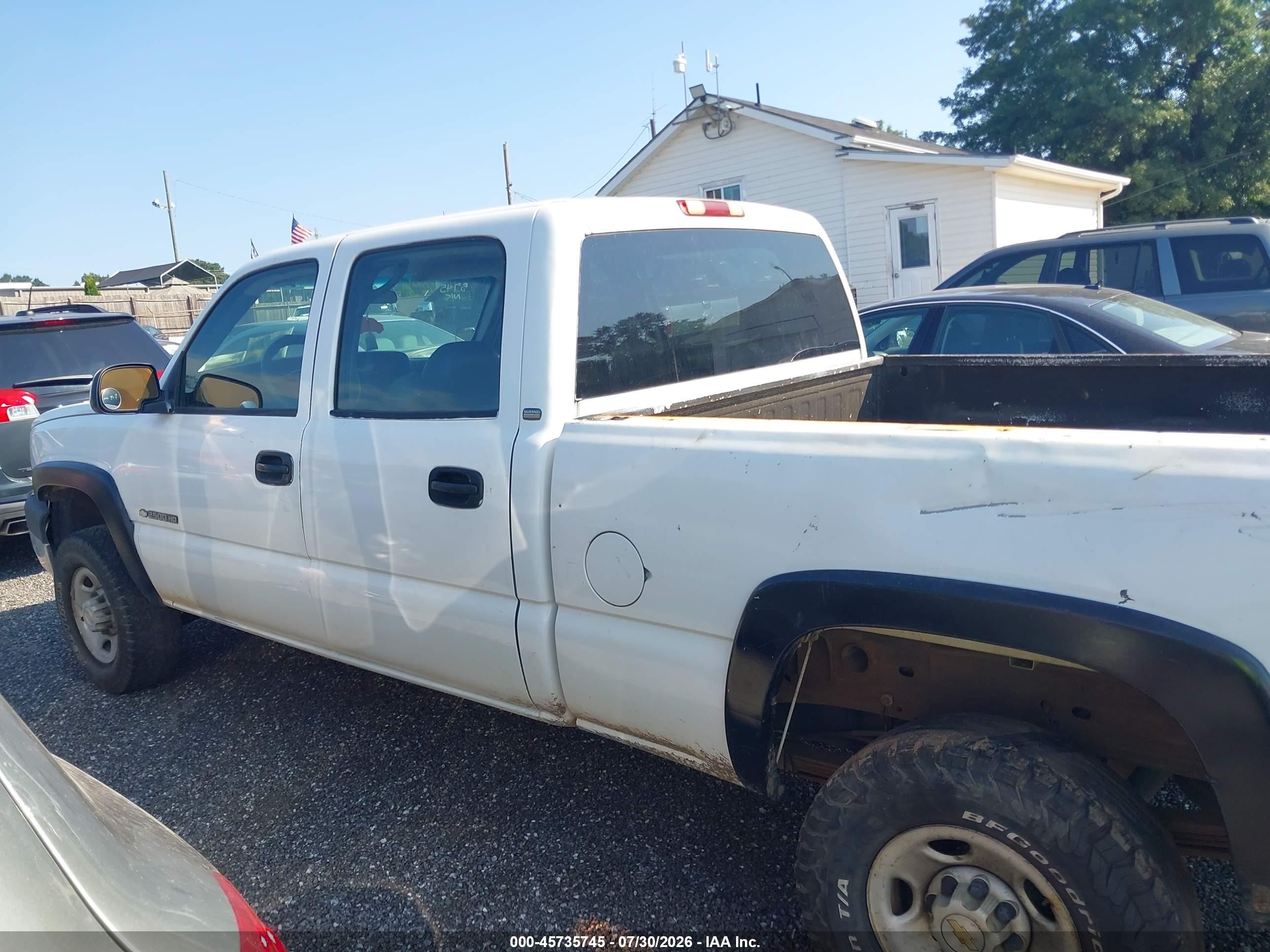2004 Chevrolet Silverado 2500hd Work Truck White vin: 1GCHC23U34F123475