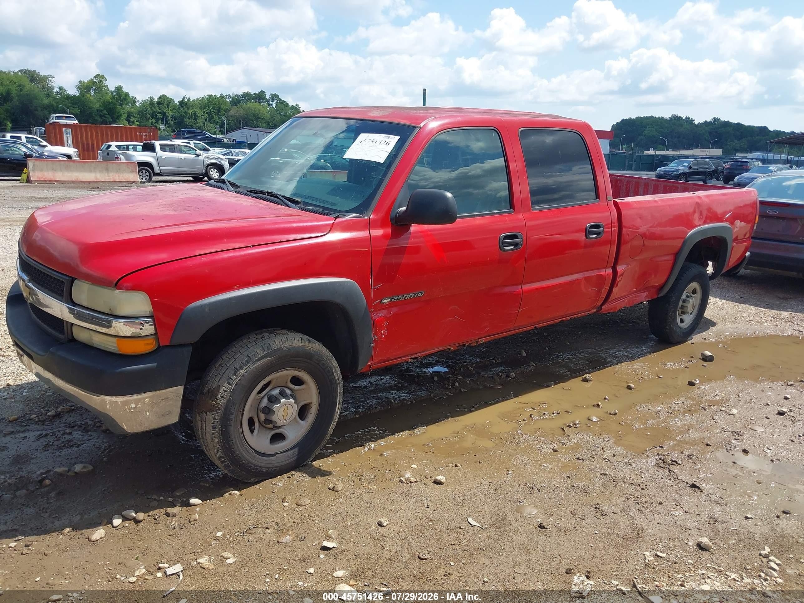 2001 Chevrolet Silverado 2500hd   Red vin: 1GCHC23U41F197354