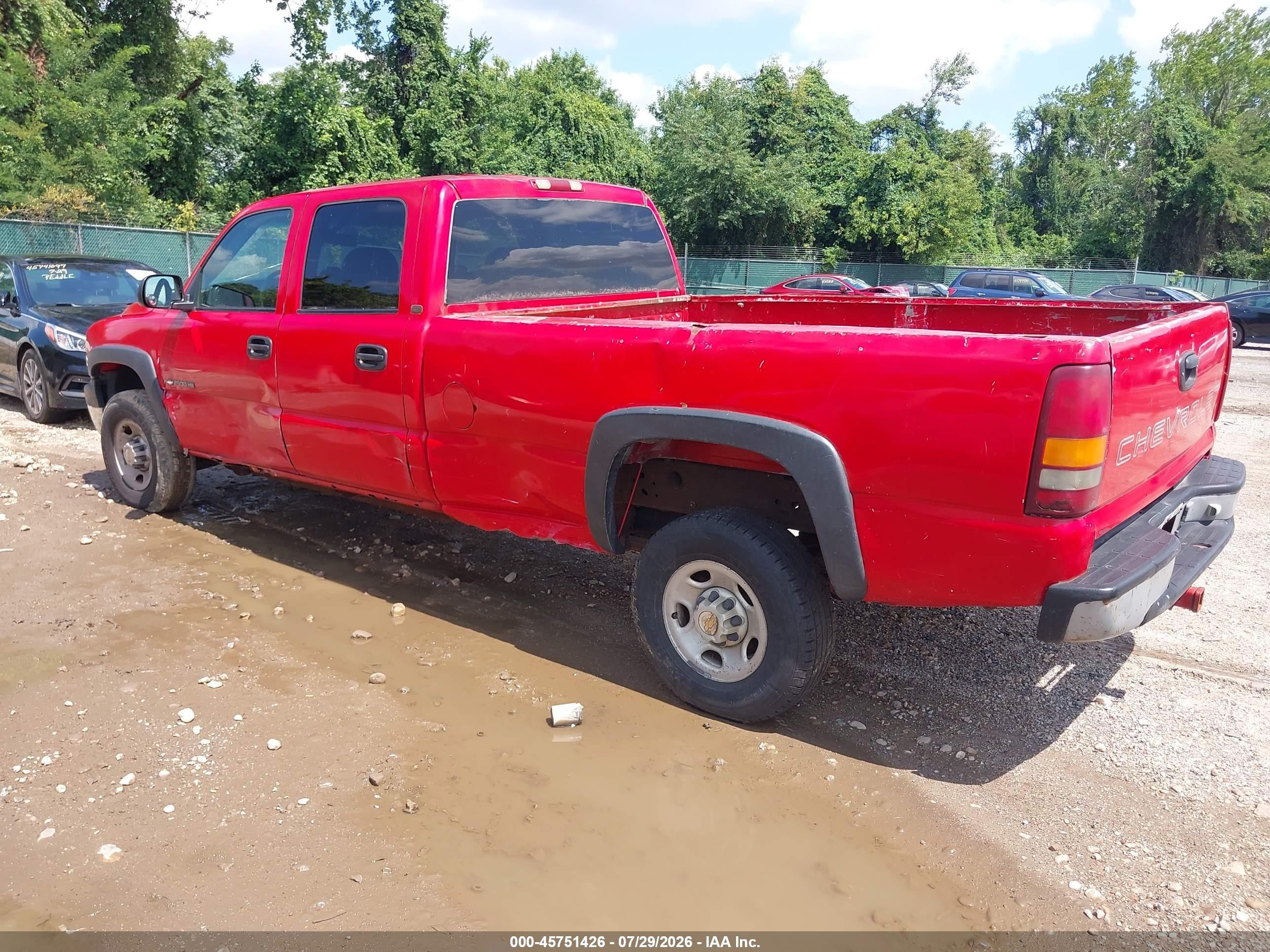 2001 Chevrolet Silverado 2500hd   Red vin: 1GCHC23U41F197354