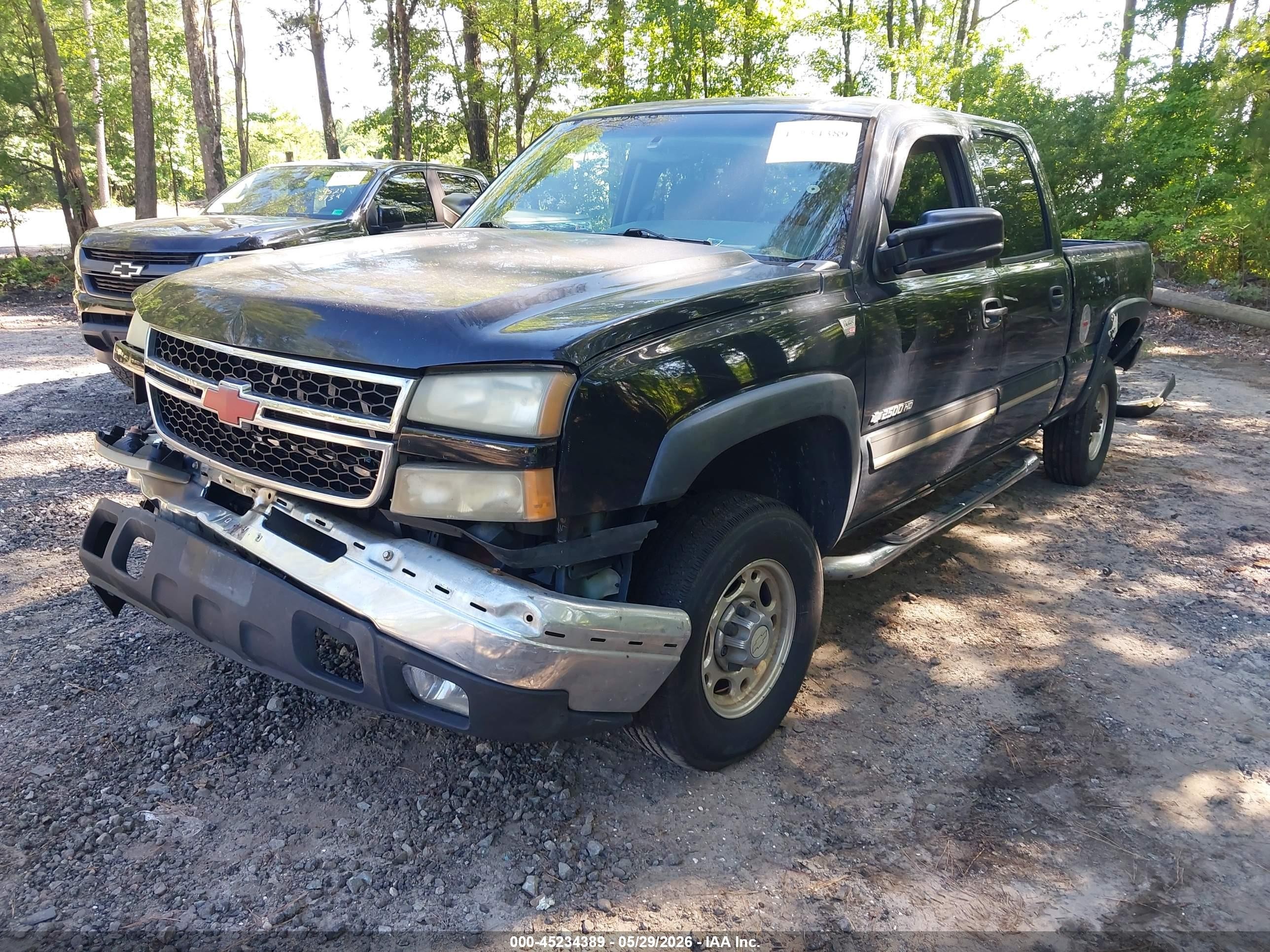2006 Chevrolet Silverado 2500hd Lt1 Black vin: 1GCHC23U56F145626