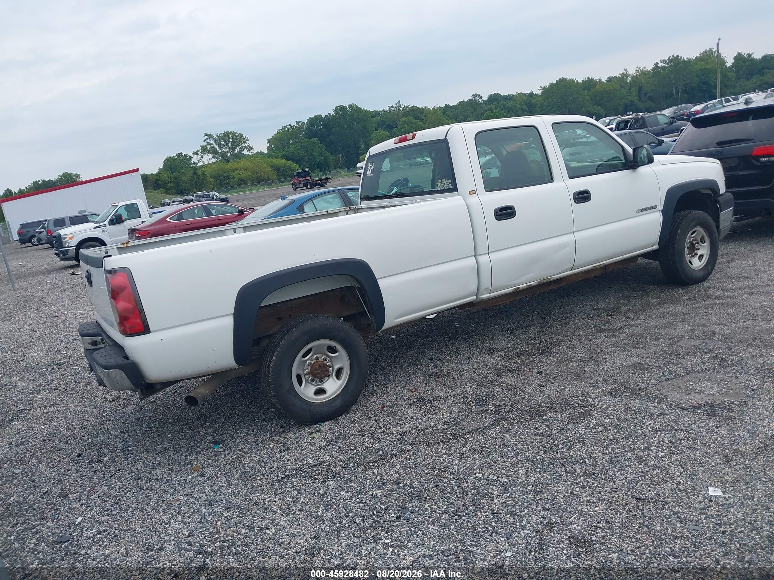 2005 Chevrolet Silverado 2500hd Work Truck White vin: 1GCHC23U65F857190