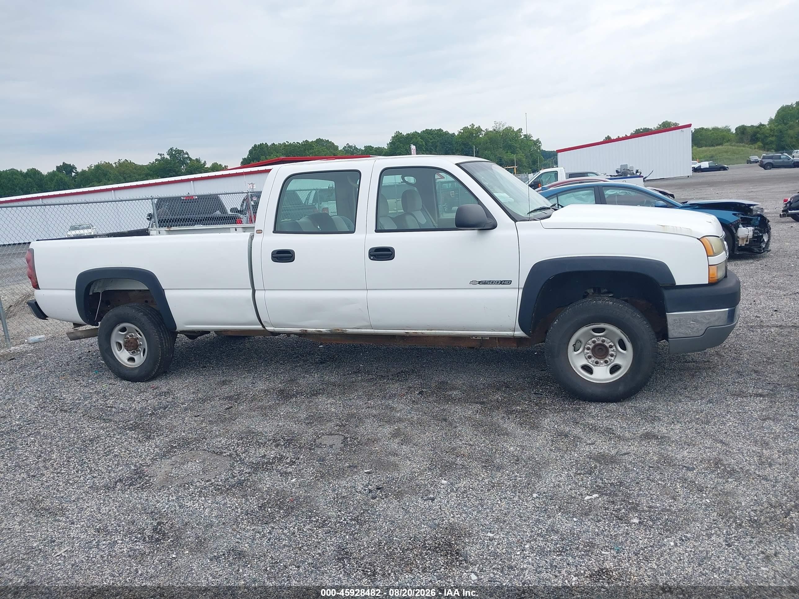 2005 Chevrolet Silverado 2500hd Work Truck White vin: 1GCHC23U65F857190