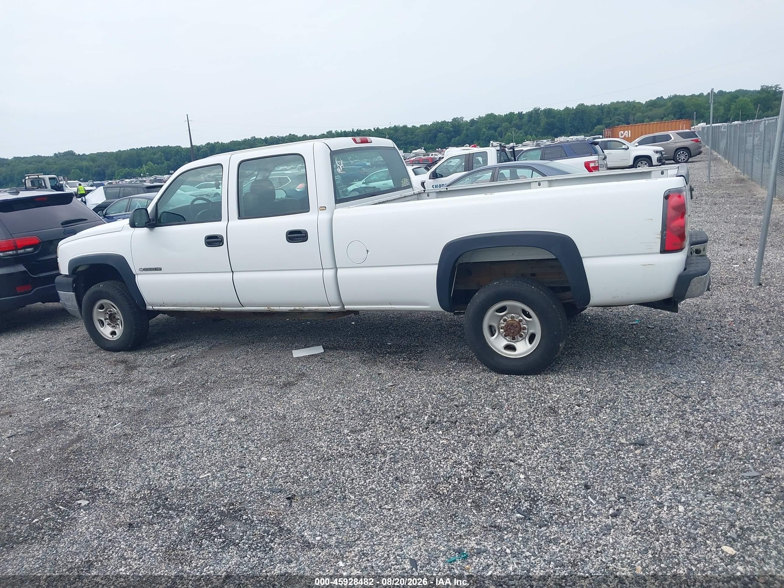 2005 Chevrolet Silverado 2500hd Work Truck White vin: 1GCHC23U65F857190