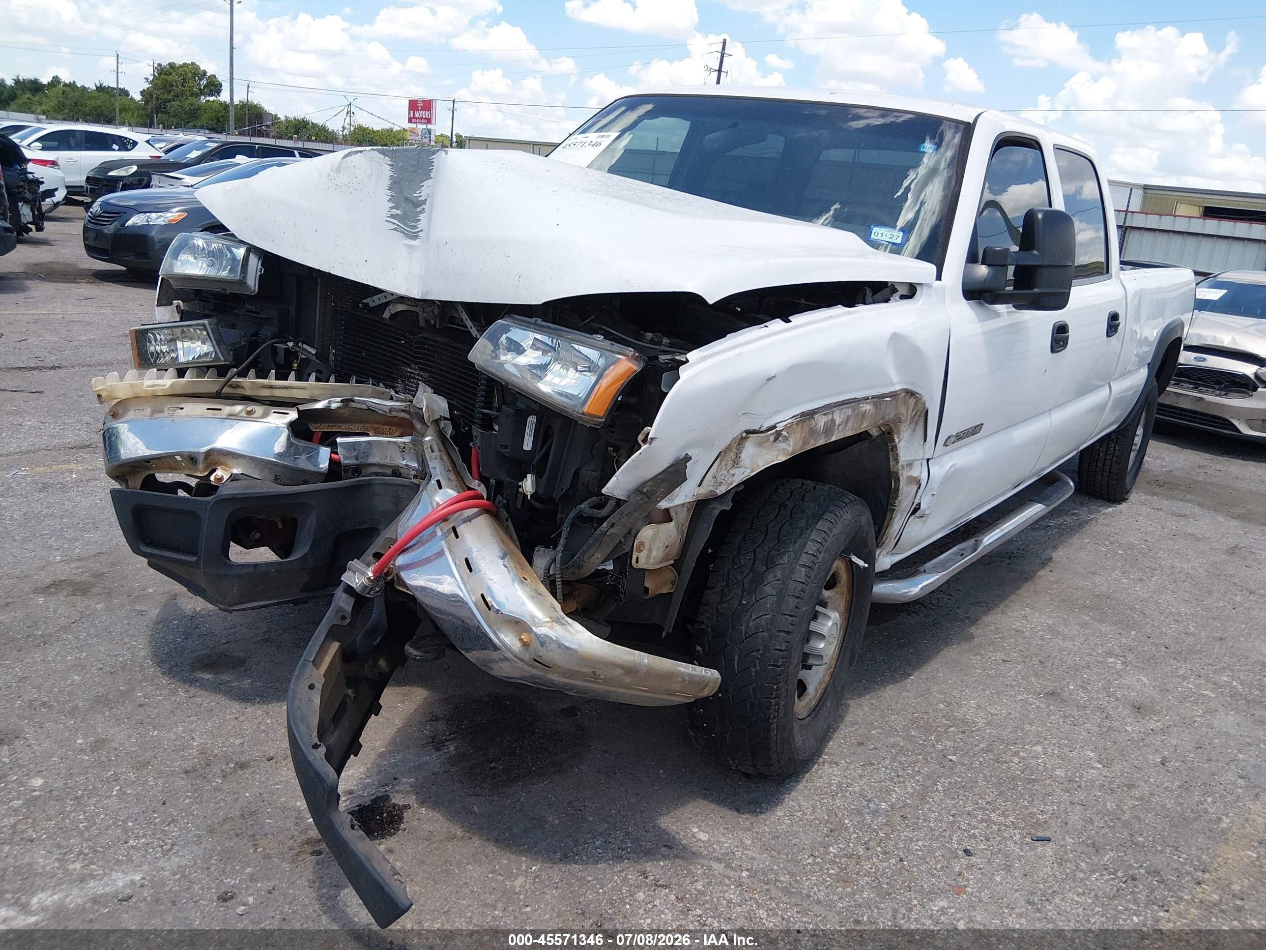 2006 Chevrolet Silverado 2500hd Work Truck White vin: 1GCHC23U76F264813