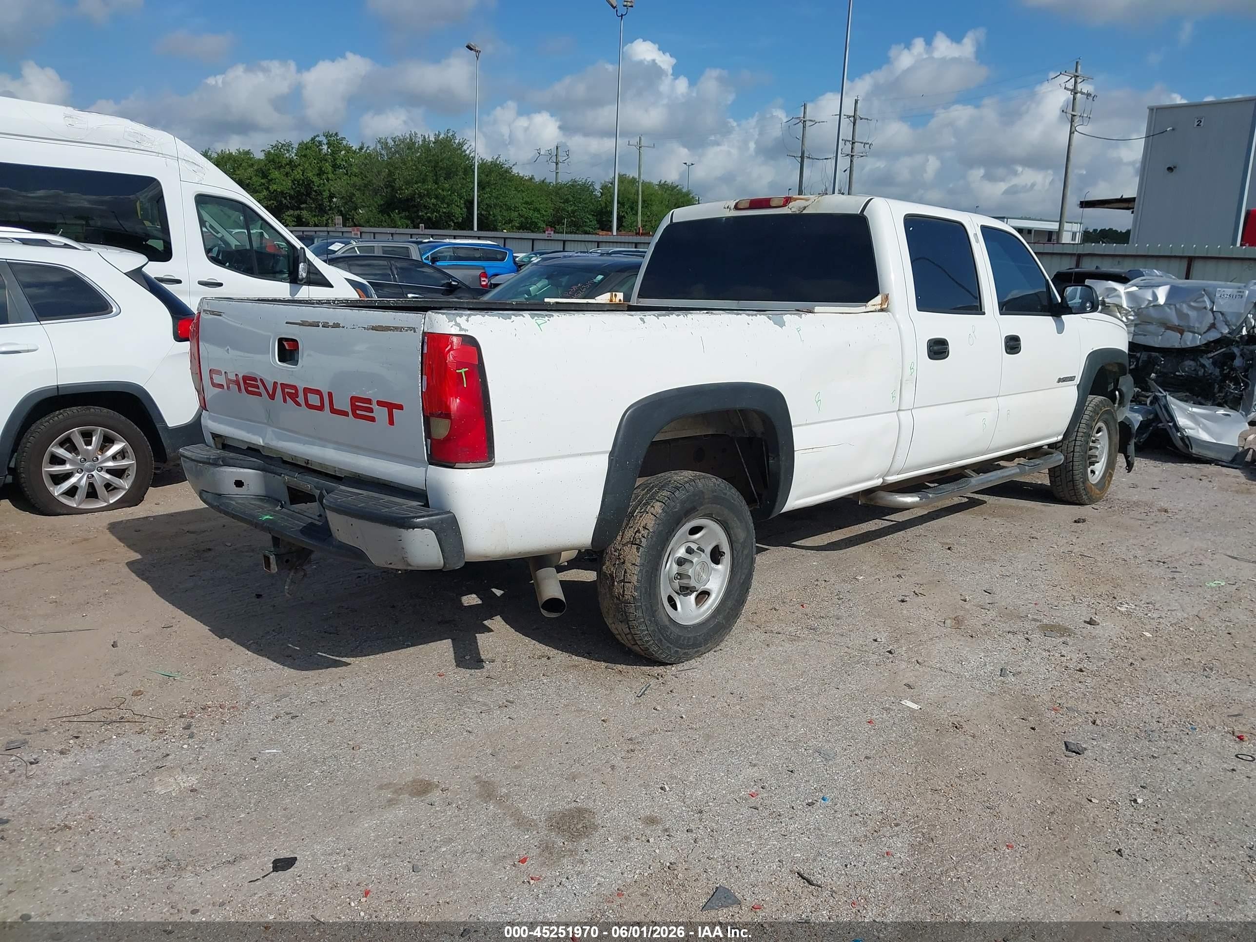 2006 Chevrolet Silverado 2500hd Work Truck White vin: 1GCHC23U86F155390