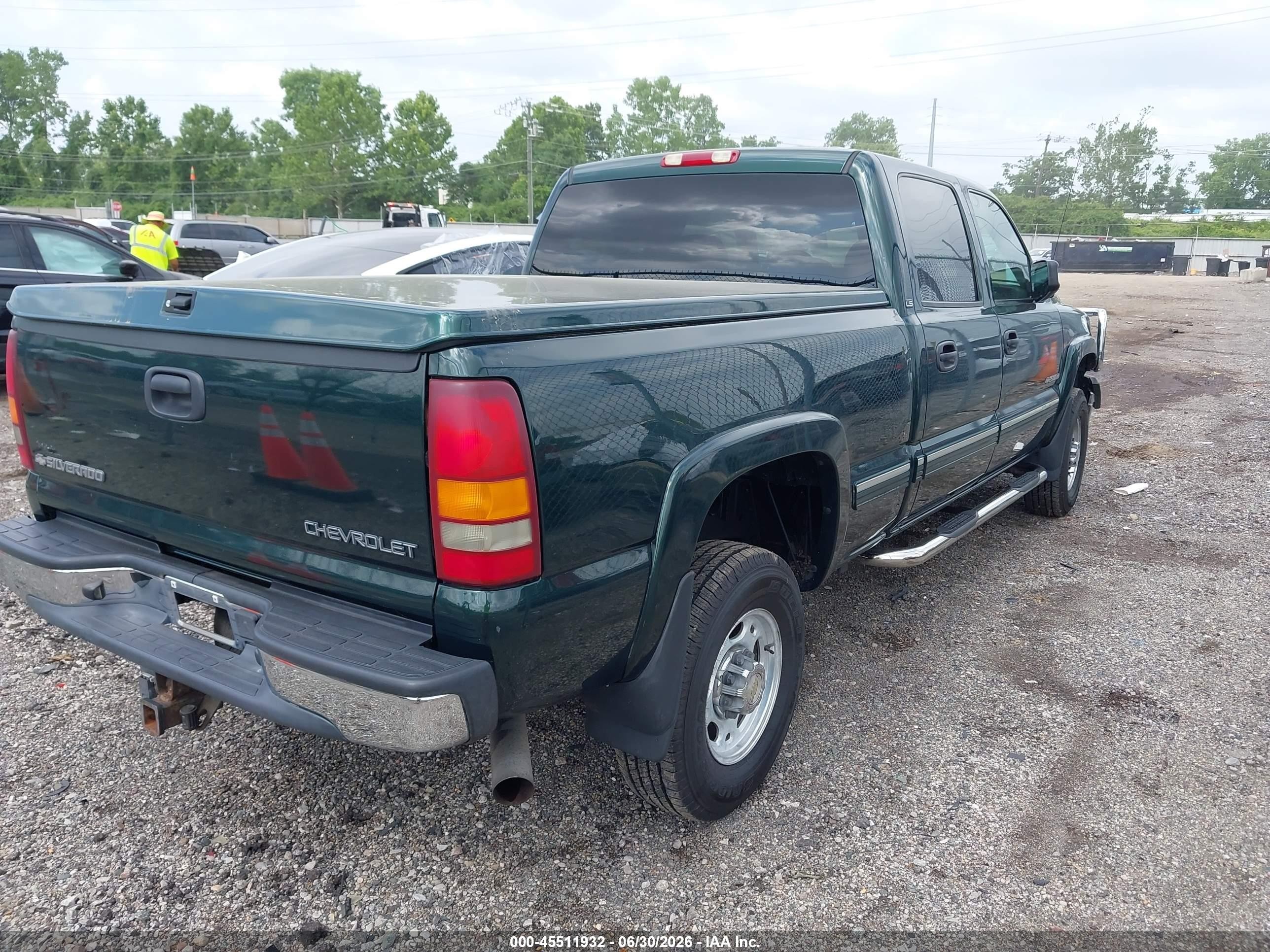 2002 Chevrolet Silverado 2500hd Ls Green vin: 1GCHC23U92F183208