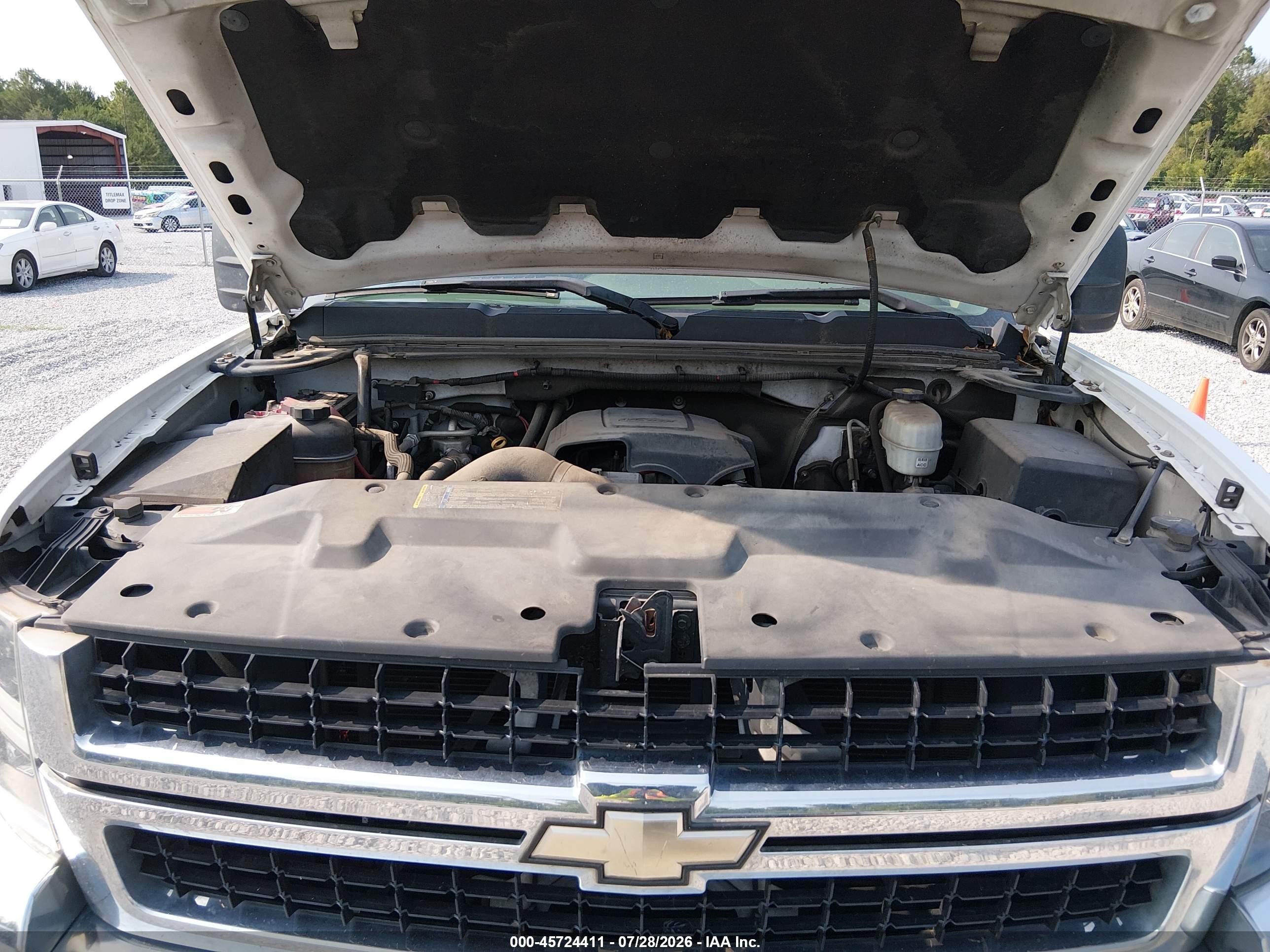 2008 Chevrolet Silverado 2500hd Work Truck White vin: 1GCHC29K78E125473