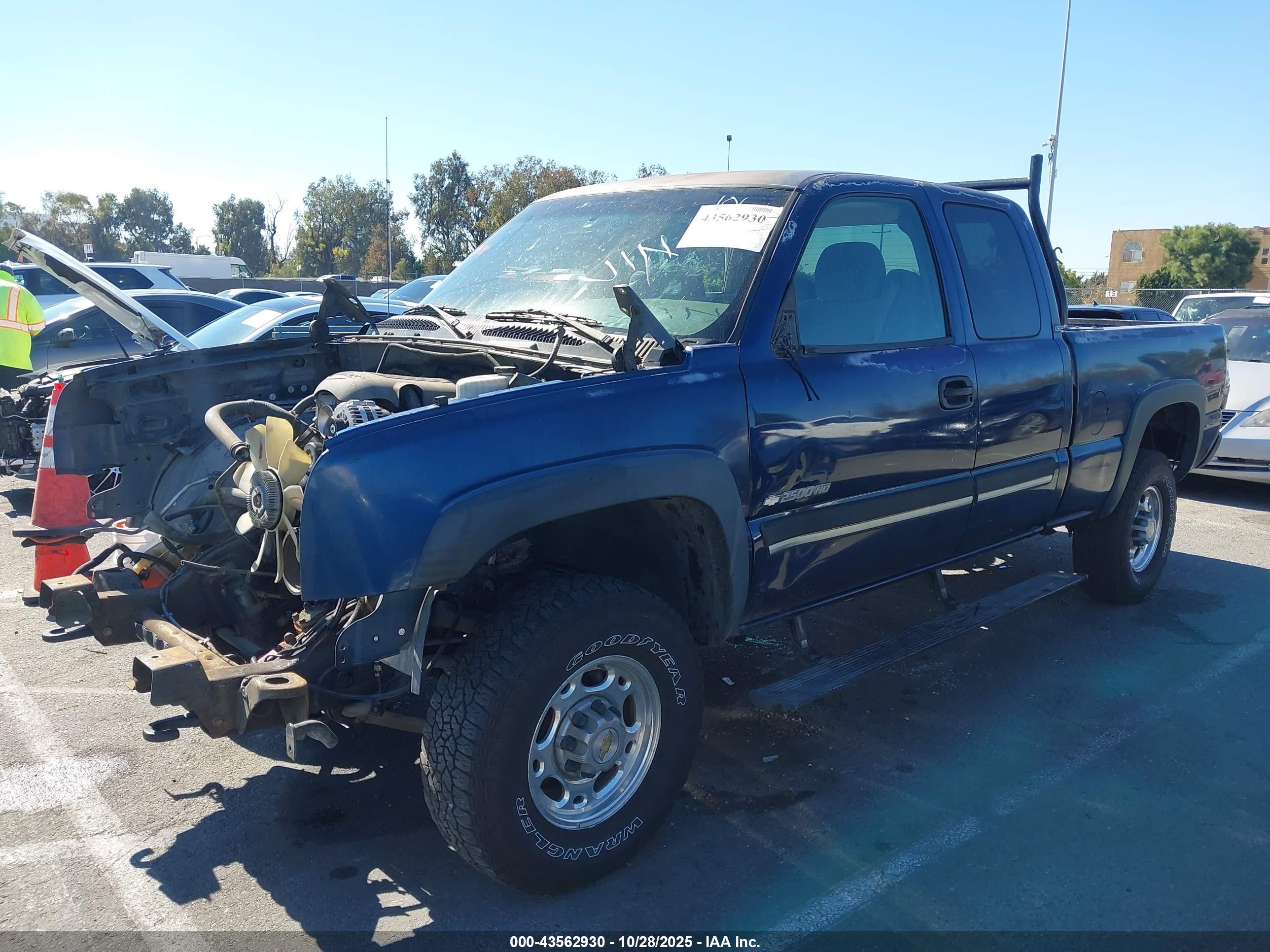2003 Chevrolet Silverado 2500hd Ls Blue vin: 1GCHC29U03E294860