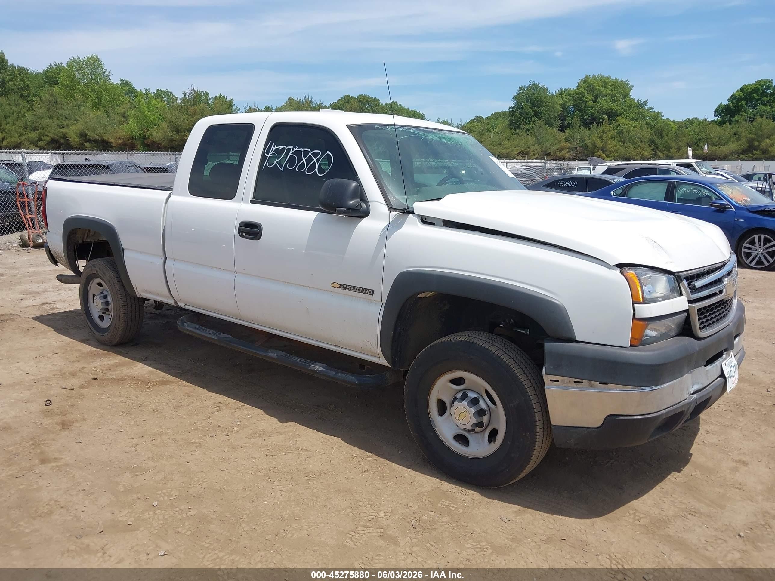 2007 Chevrolet Silverado 2500hd Classic Work Truck White vin: 1GCHC29U17E146447