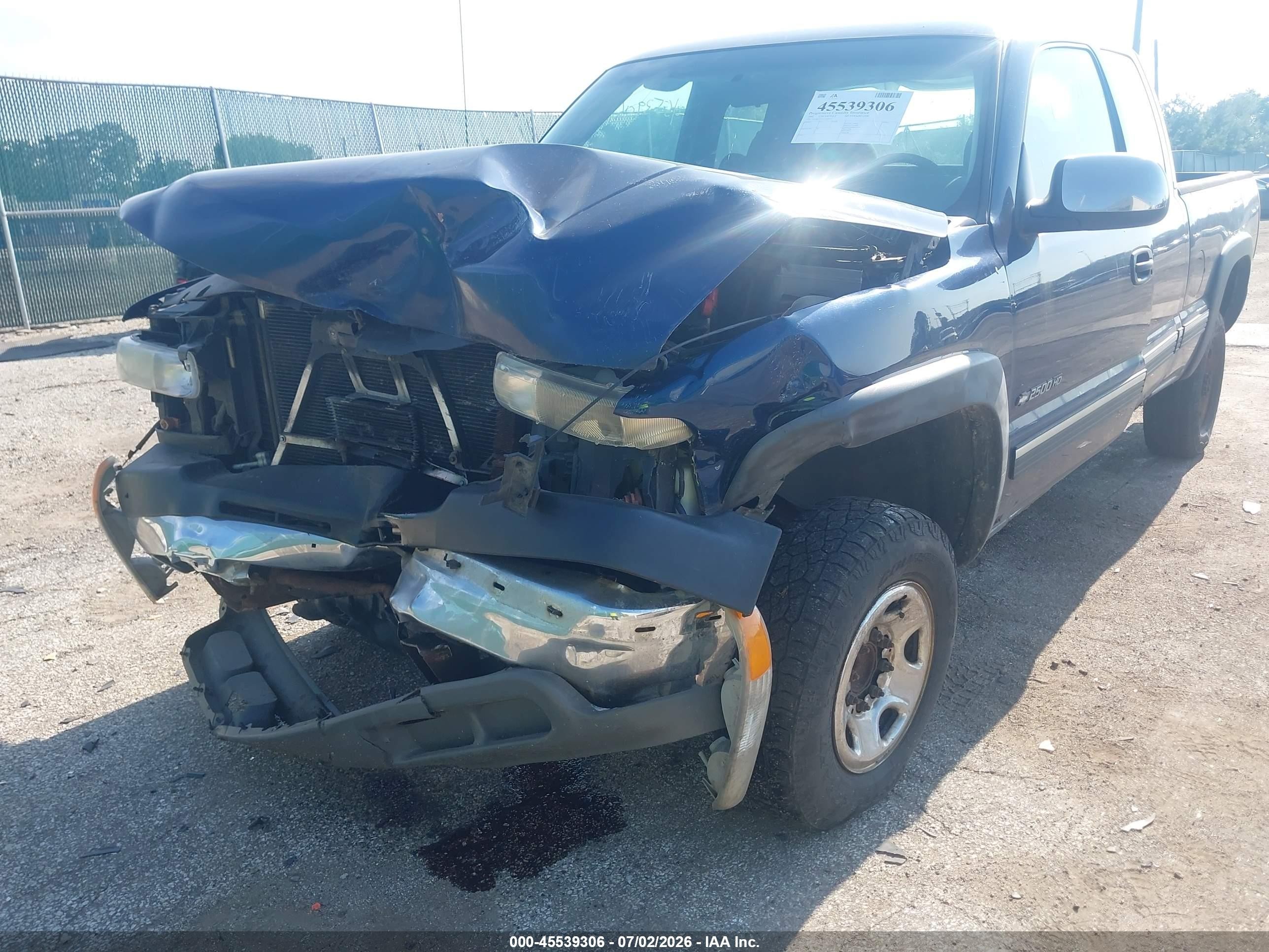 2001 Chevrolet Silverado 2500hd Ls Синий vin: 1GCHC29U21E280147