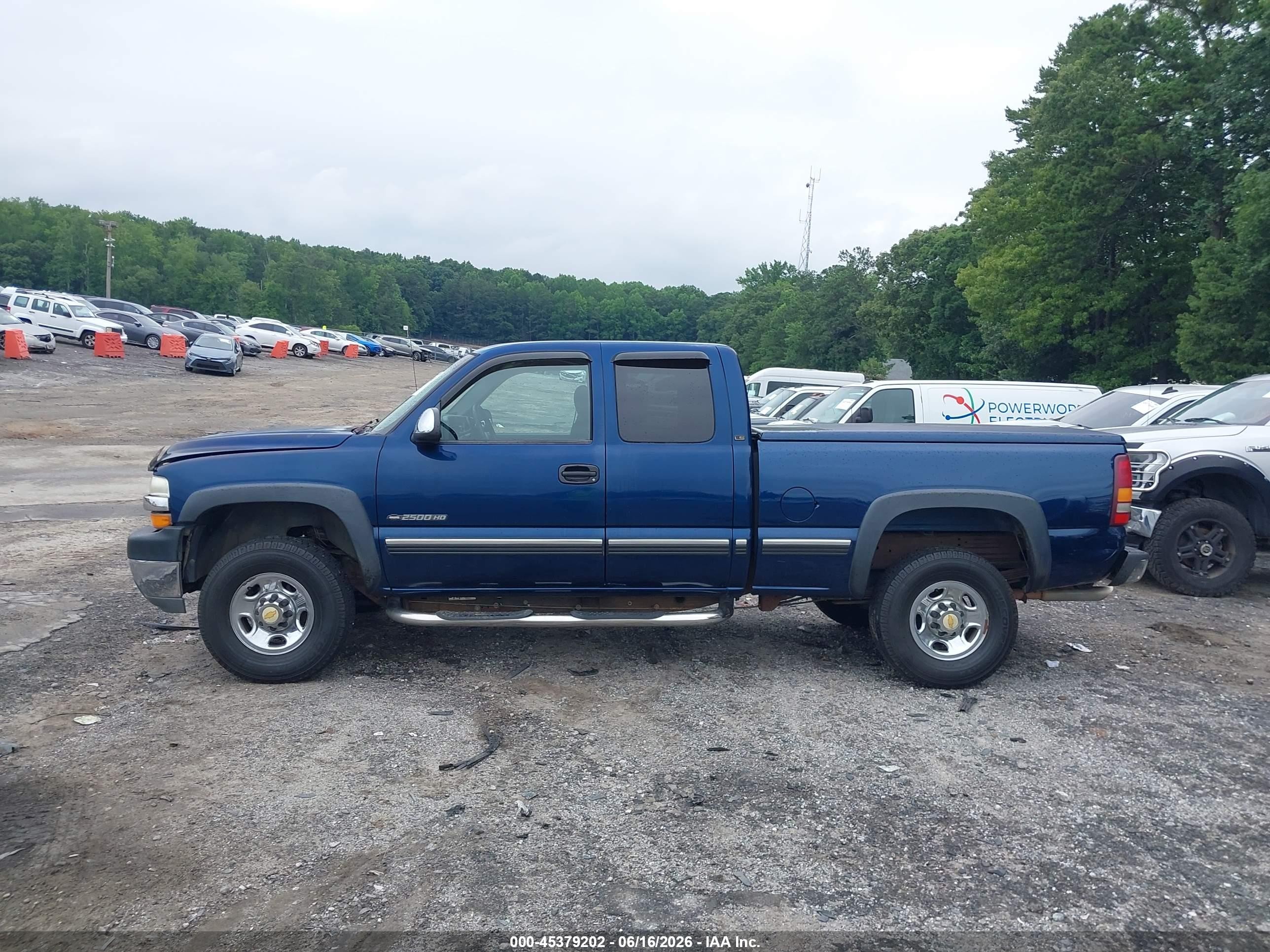 2001 Chevrolet Silverado 2500hd Ls Blue vin: 1GCHC29U31E271716