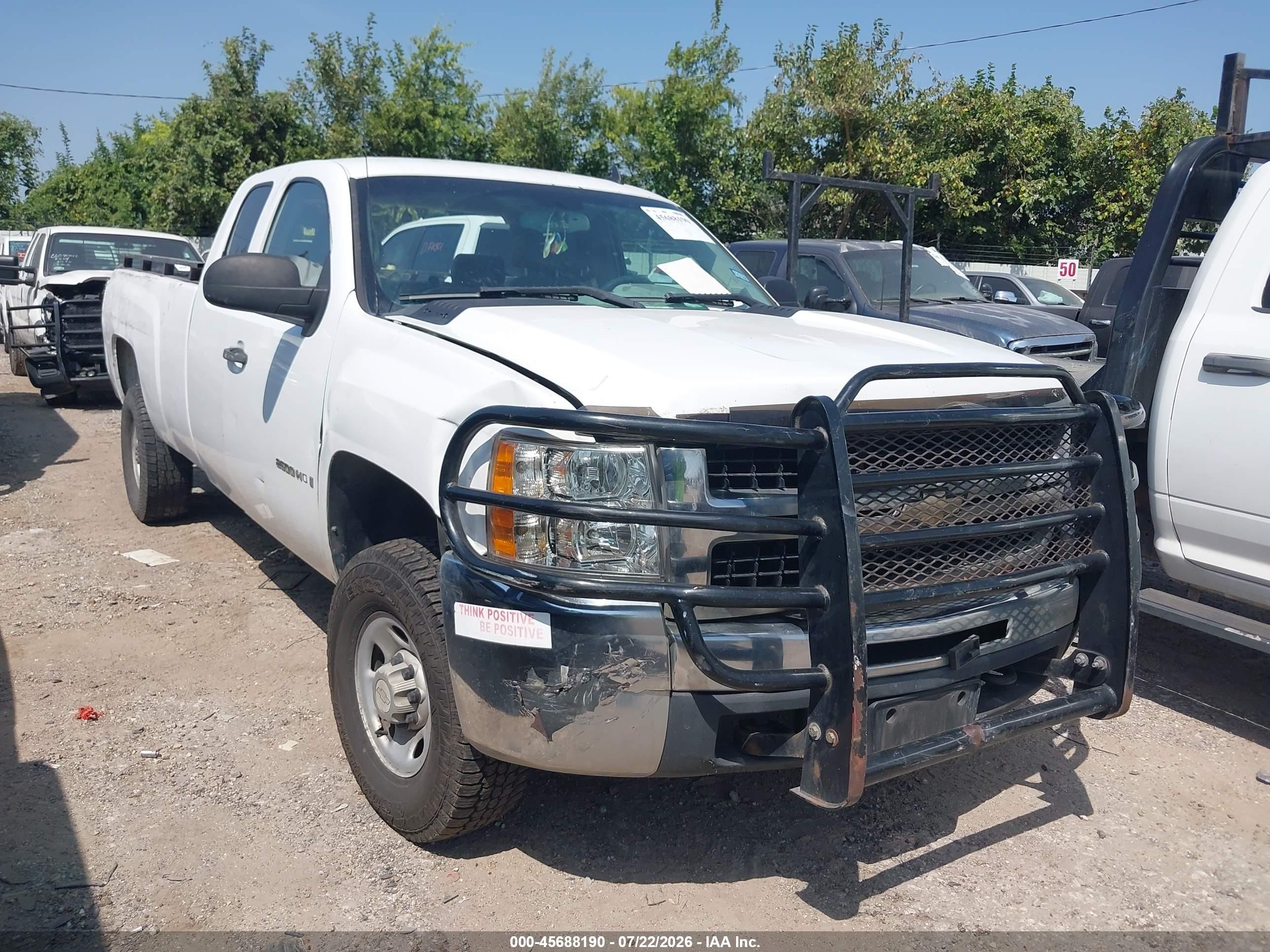 2009 Chevrolet Silverado 2500hd Work Truck White vin: 1GCHC49K49E127193