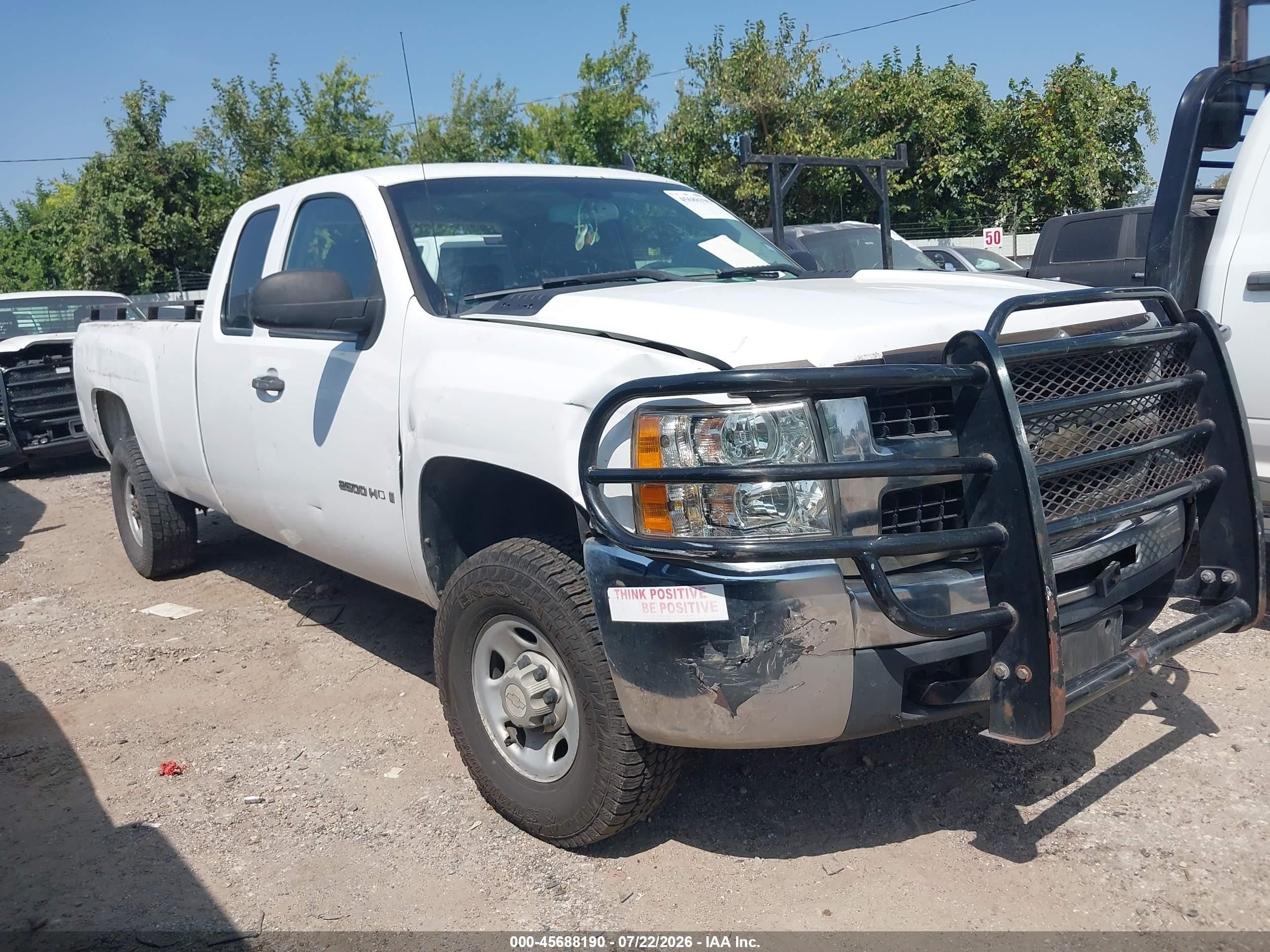 2009 Chevrolet Silverado 2500hd Work Truck White vin: 1GCHC49K49E127193