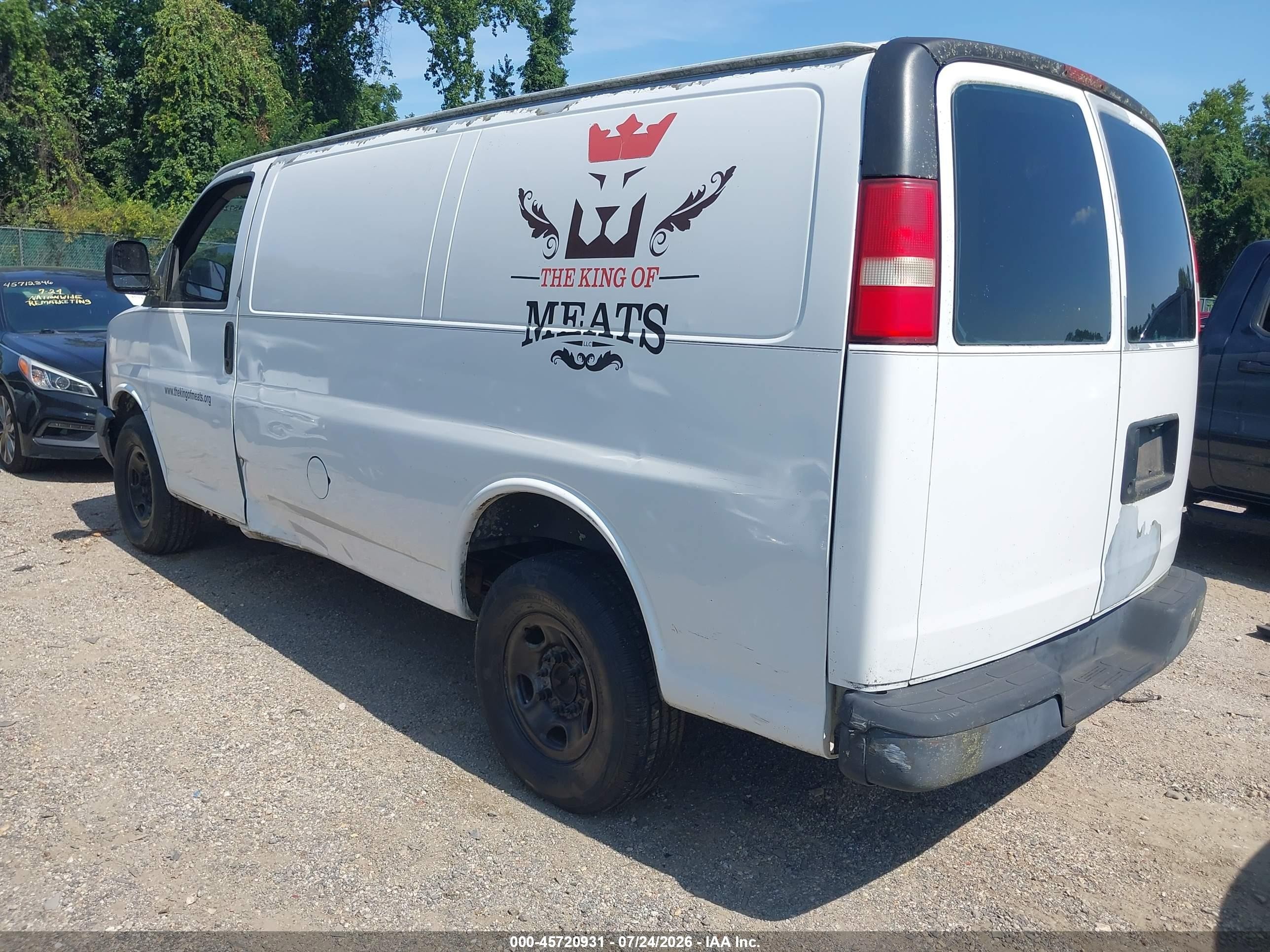 2009 Chevrolet Express Work Van White vin: 1GCHG35CX91151146