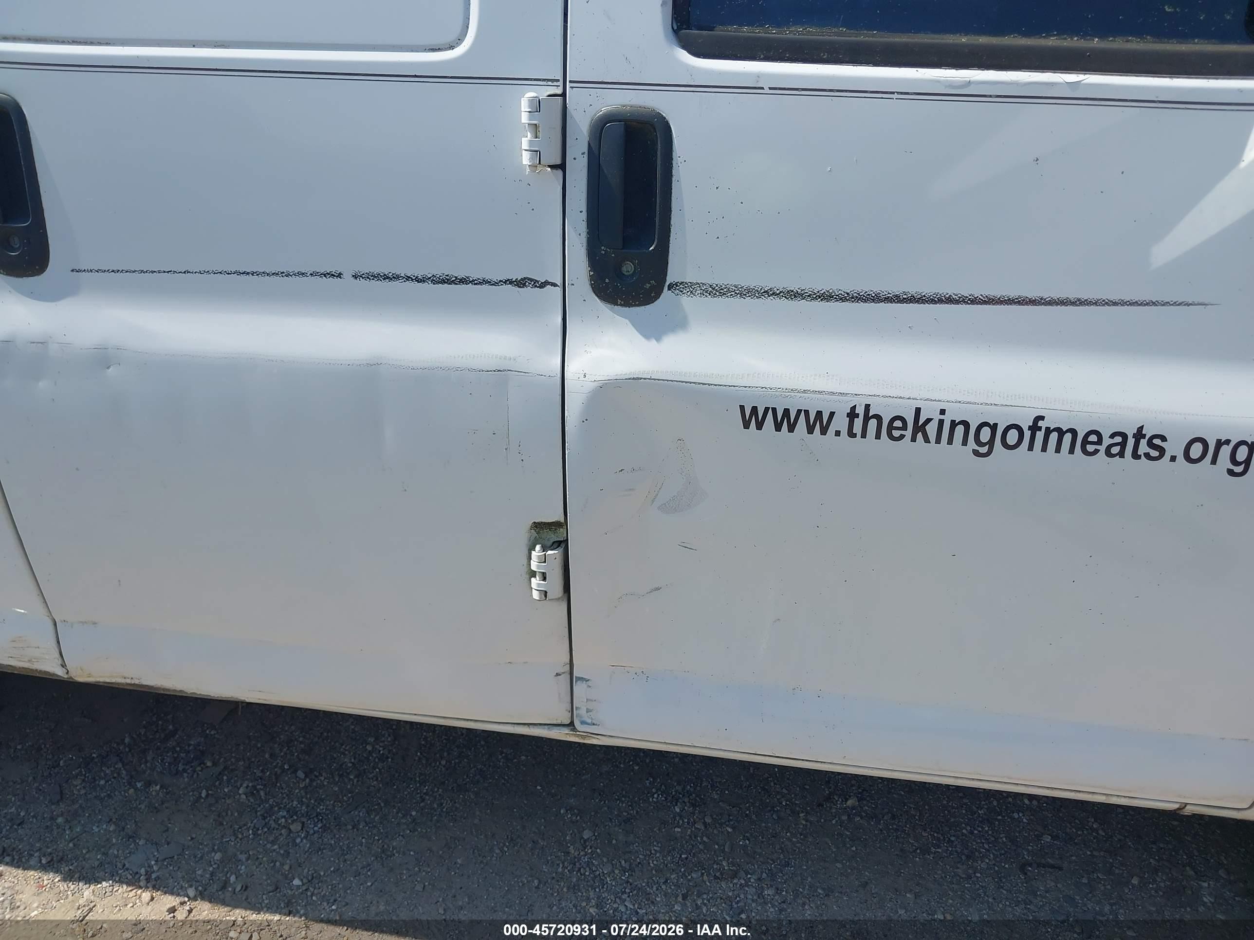 2009 Chevrolet Express Work Van White vin: 1GCHG35CX91151146