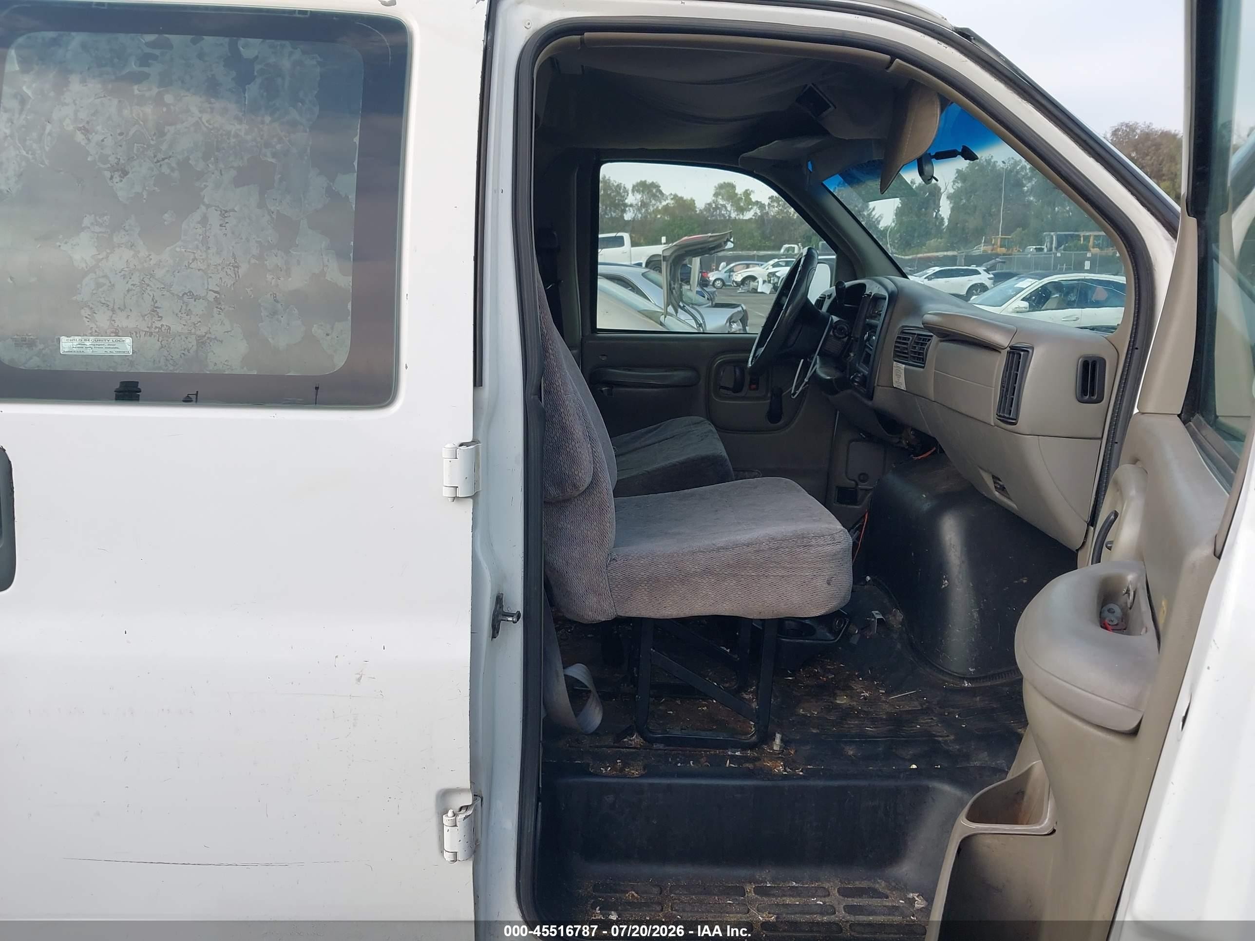 2001 Chevrolet Express   White vin: 1GCHG35R411169117