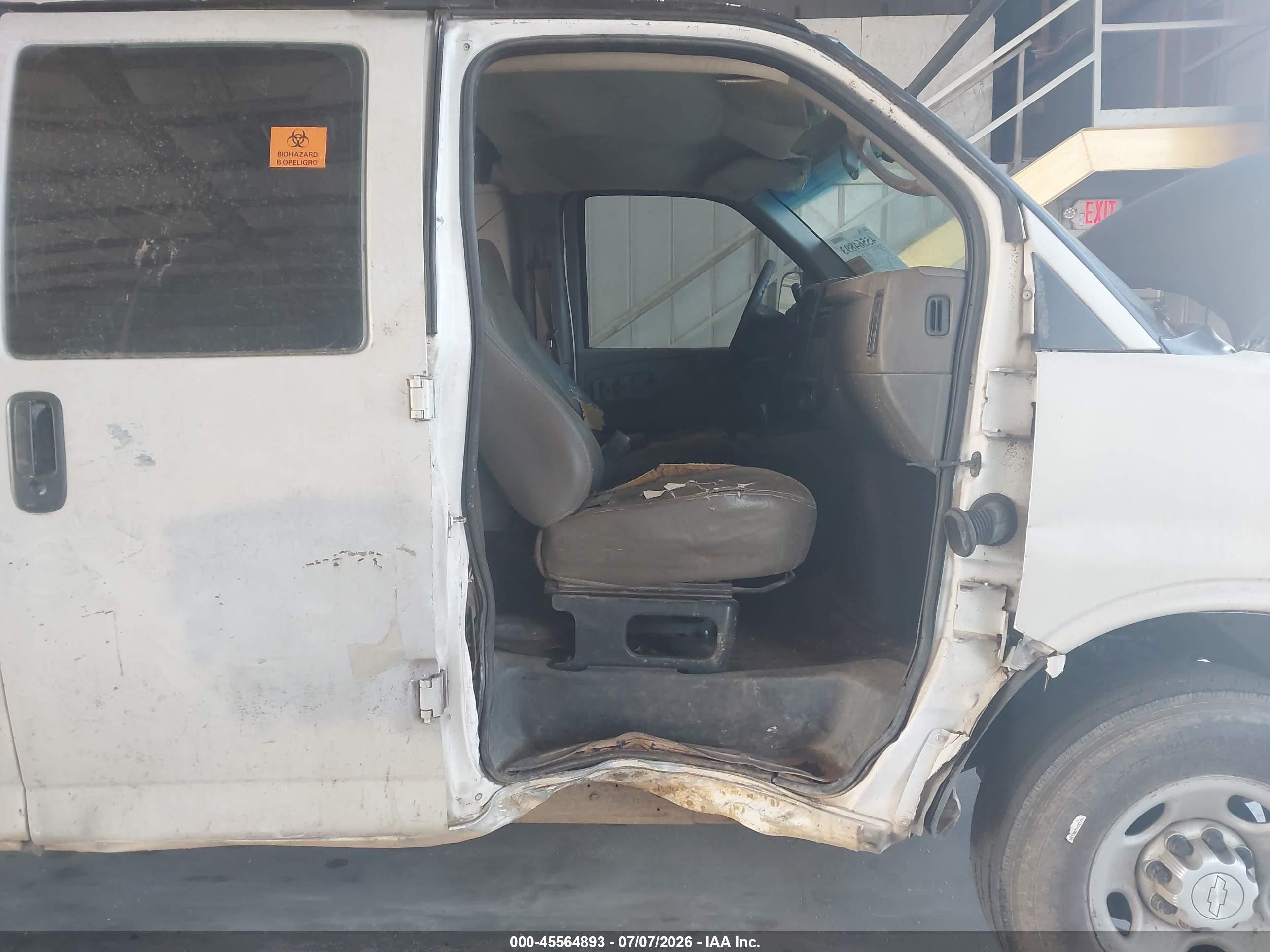 2006 Chevrolet Express Work Van White vin: 1GCHG35V161193198