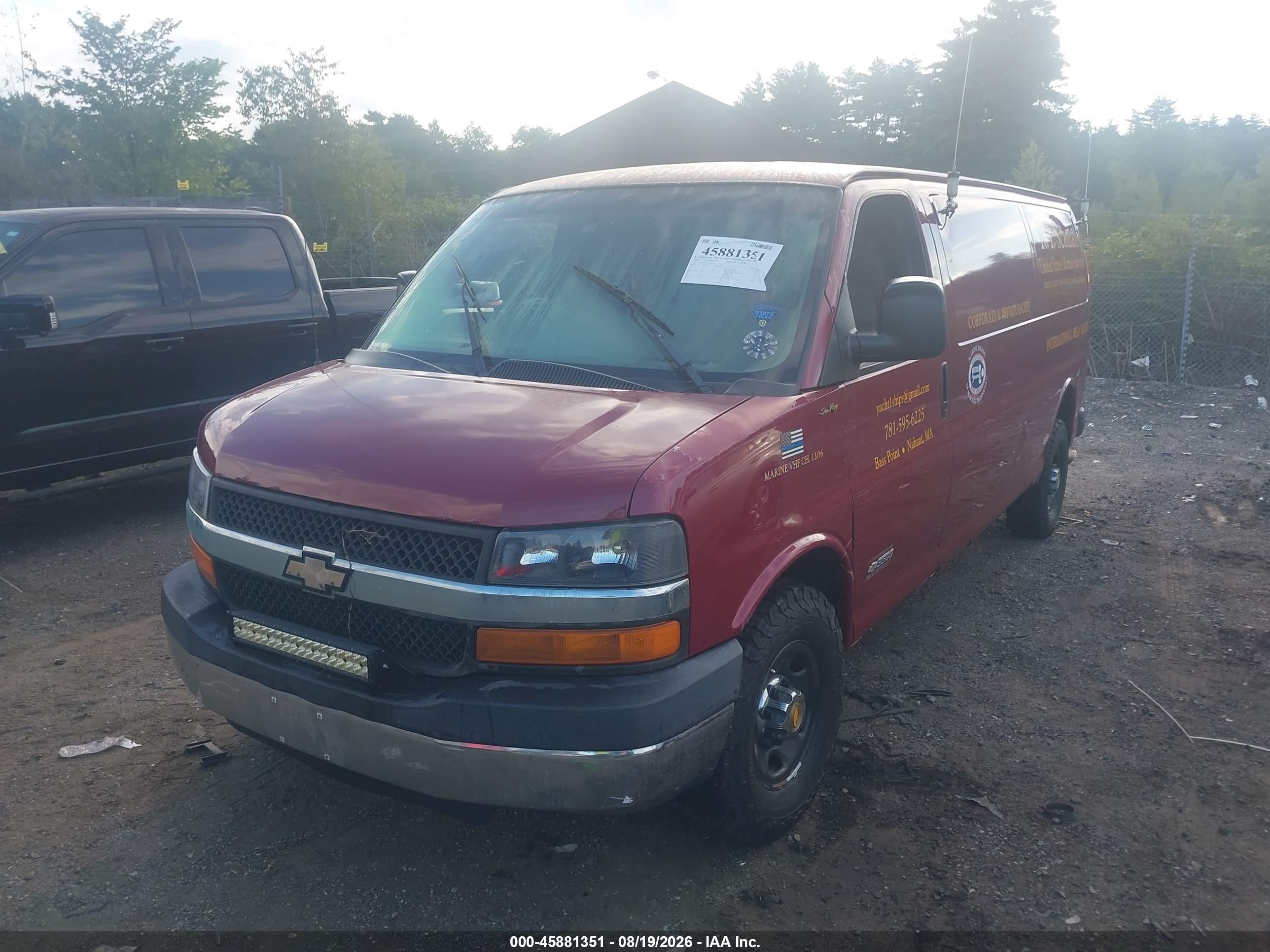 2006 Chevrolet Express Cargo Van Y3h Paratransit Red vin: 1GCHG39U061242750