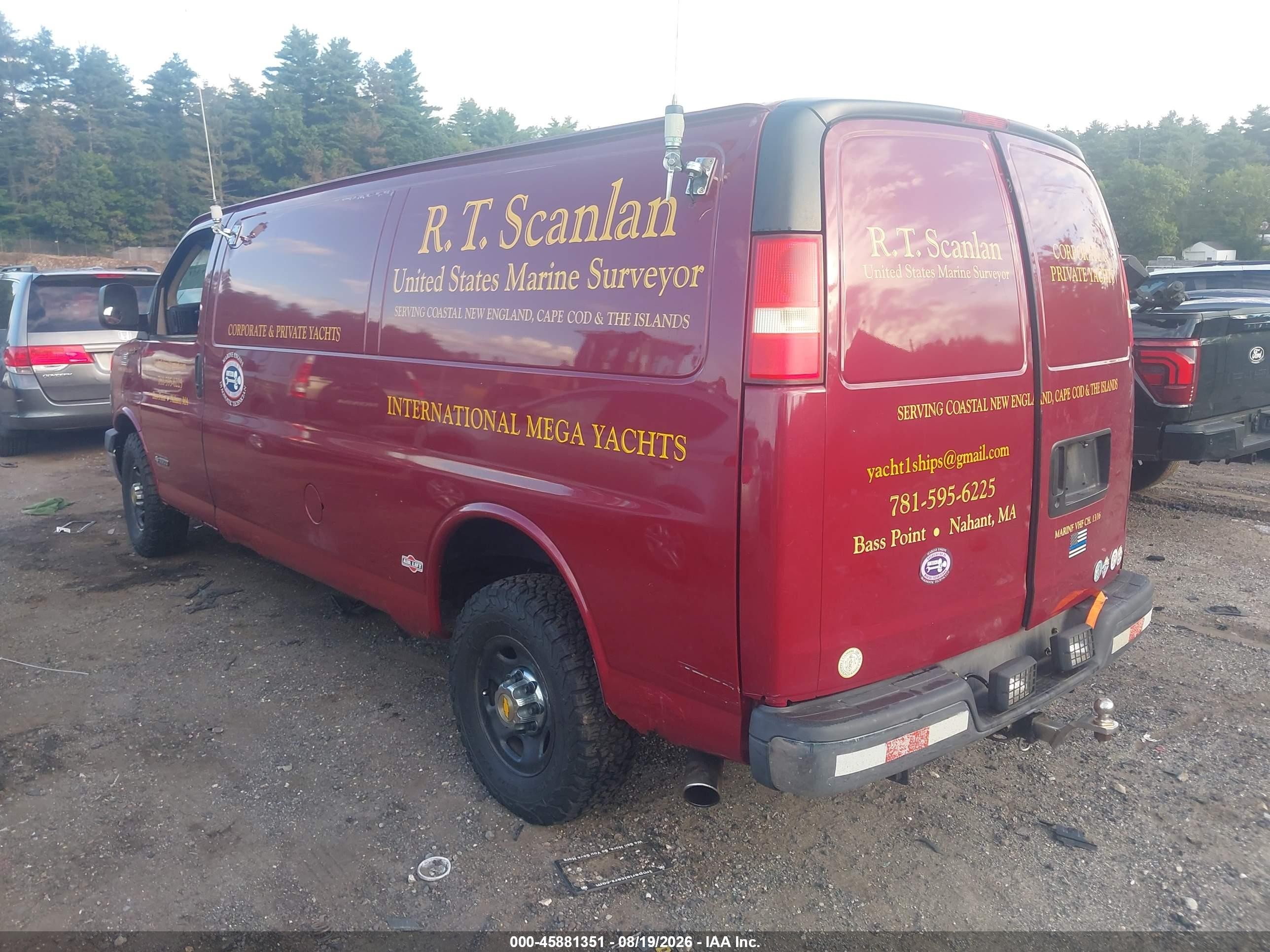 2006 Chevrolet Express Cargo Van Y3h Paratransit Red vin: 1GCHG39U061242750