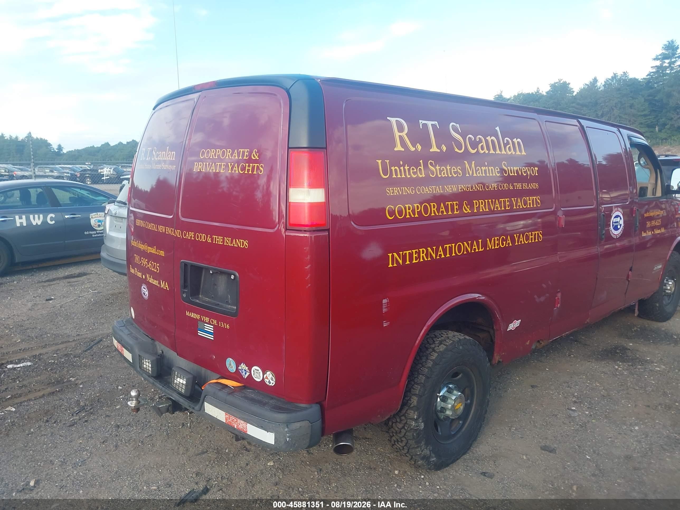 2006 Chevrolet Express Cargo Van Y3h Paratransit Red vin: 1GCHG39U061242750