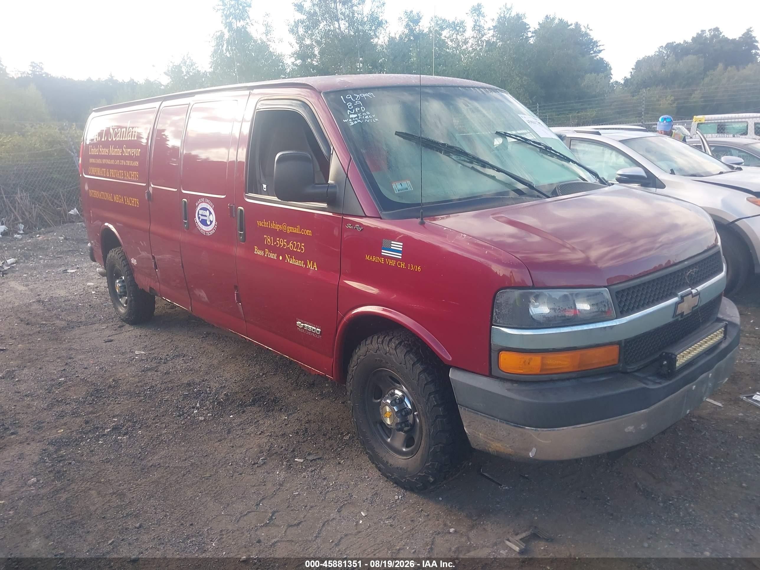 2006 Chevrolet Express Cargo Van Y3h Paratransit Red vin: 1GCHG39U061242750