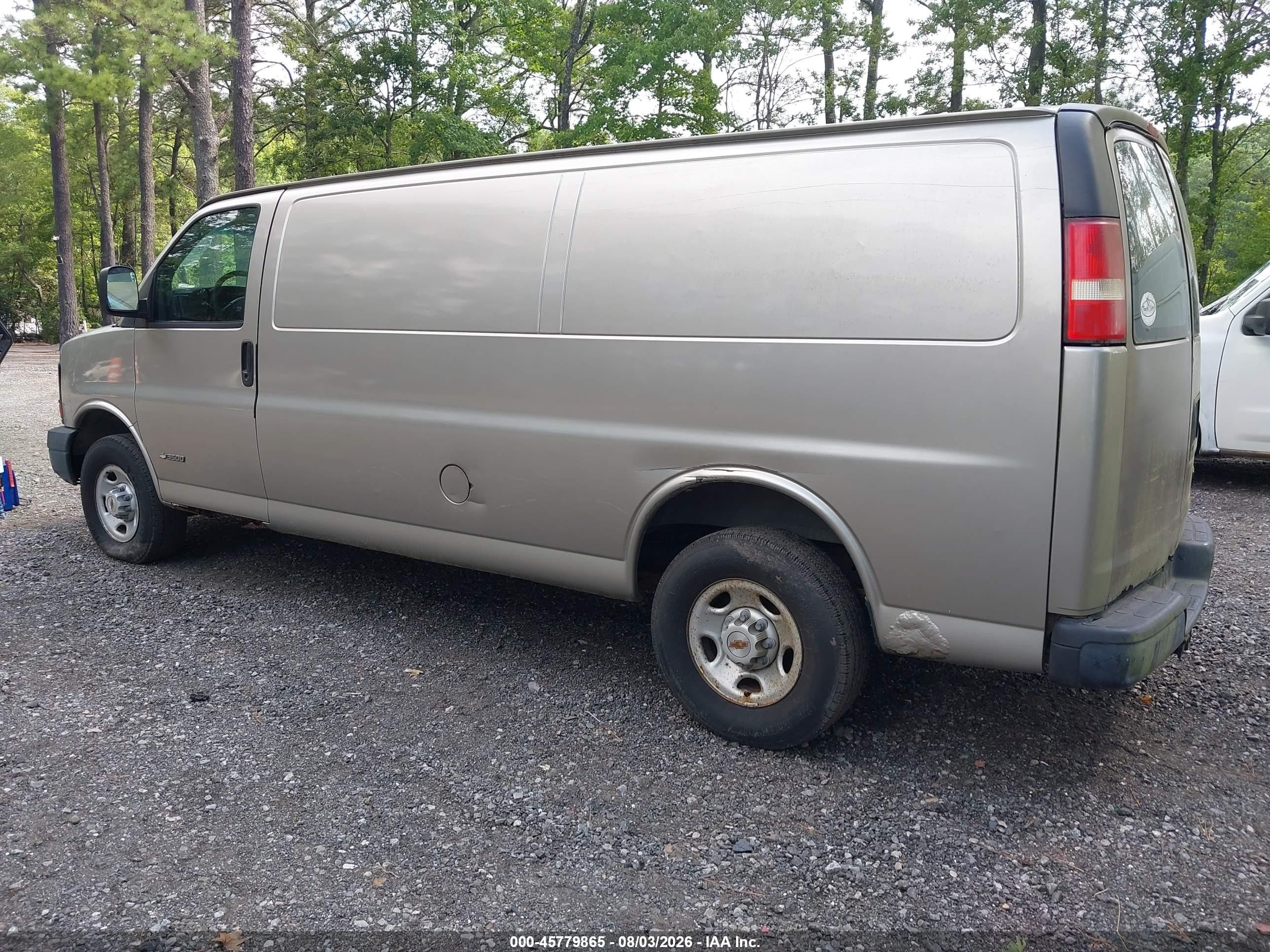 2003 Chevrolet Express Cargo Van   Gray vin: 1GCHG39U631123628