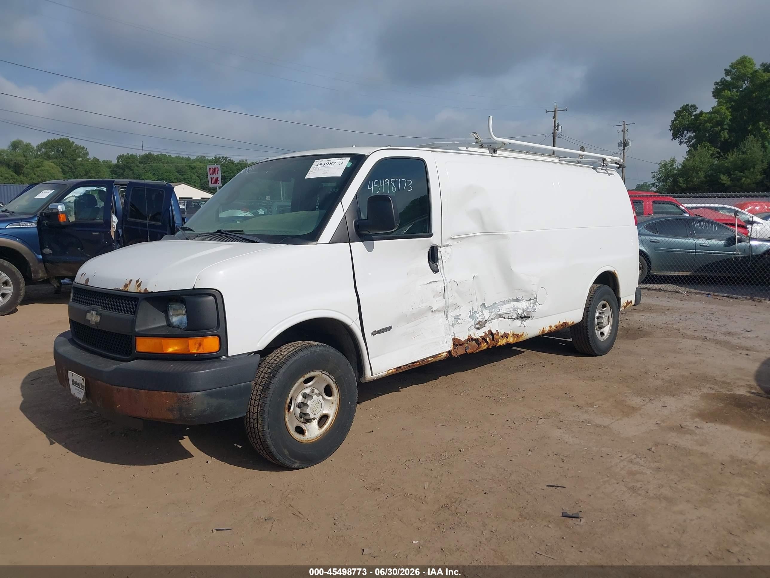 2006 Chevrolet Express Cargo Van Y3h Paratransit White vin: 1GCHG39U661109622