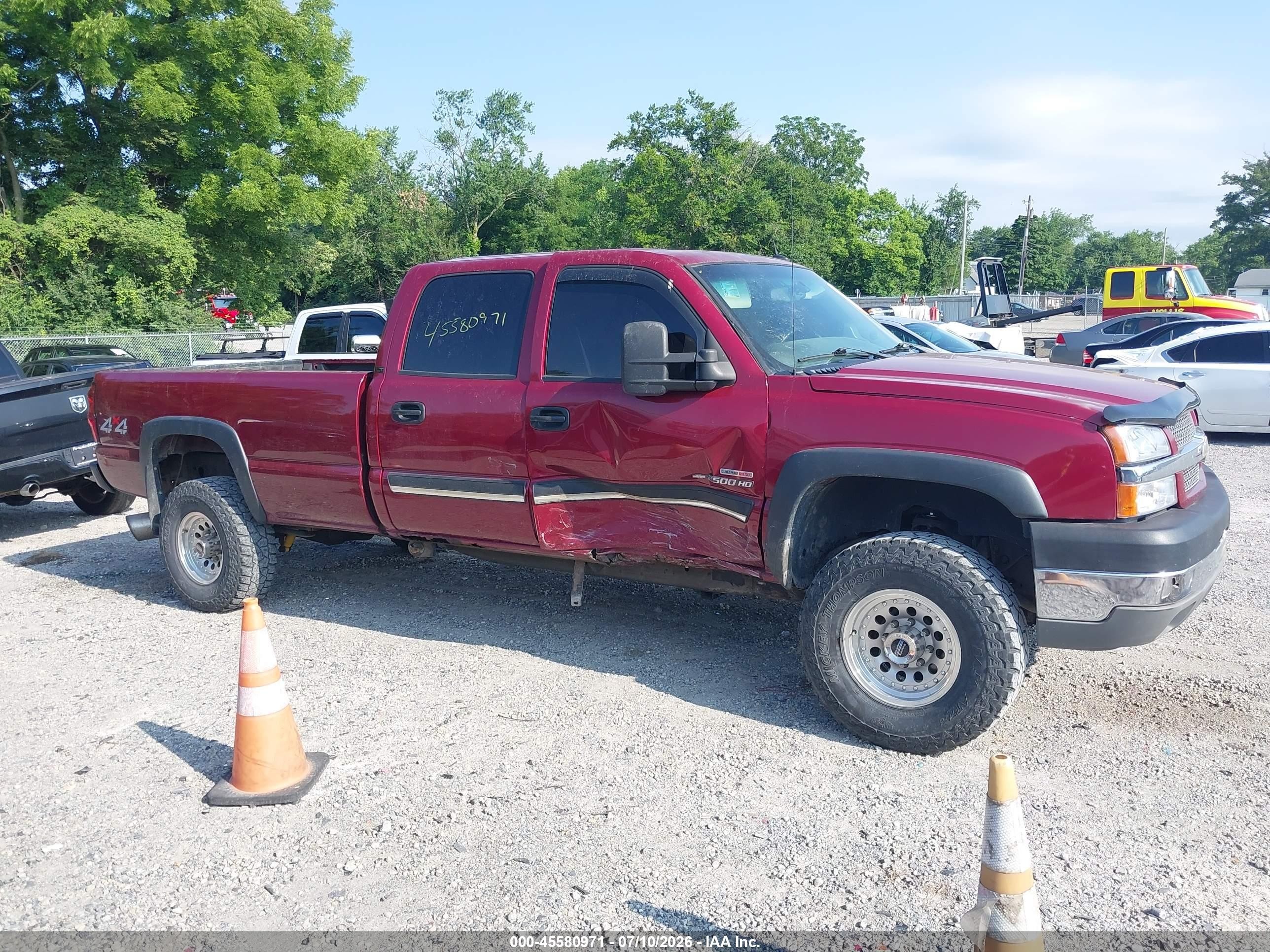 2004 Chevrolet Silverado 2500hd Lt Maroon vin: 1GCHK23104F165207