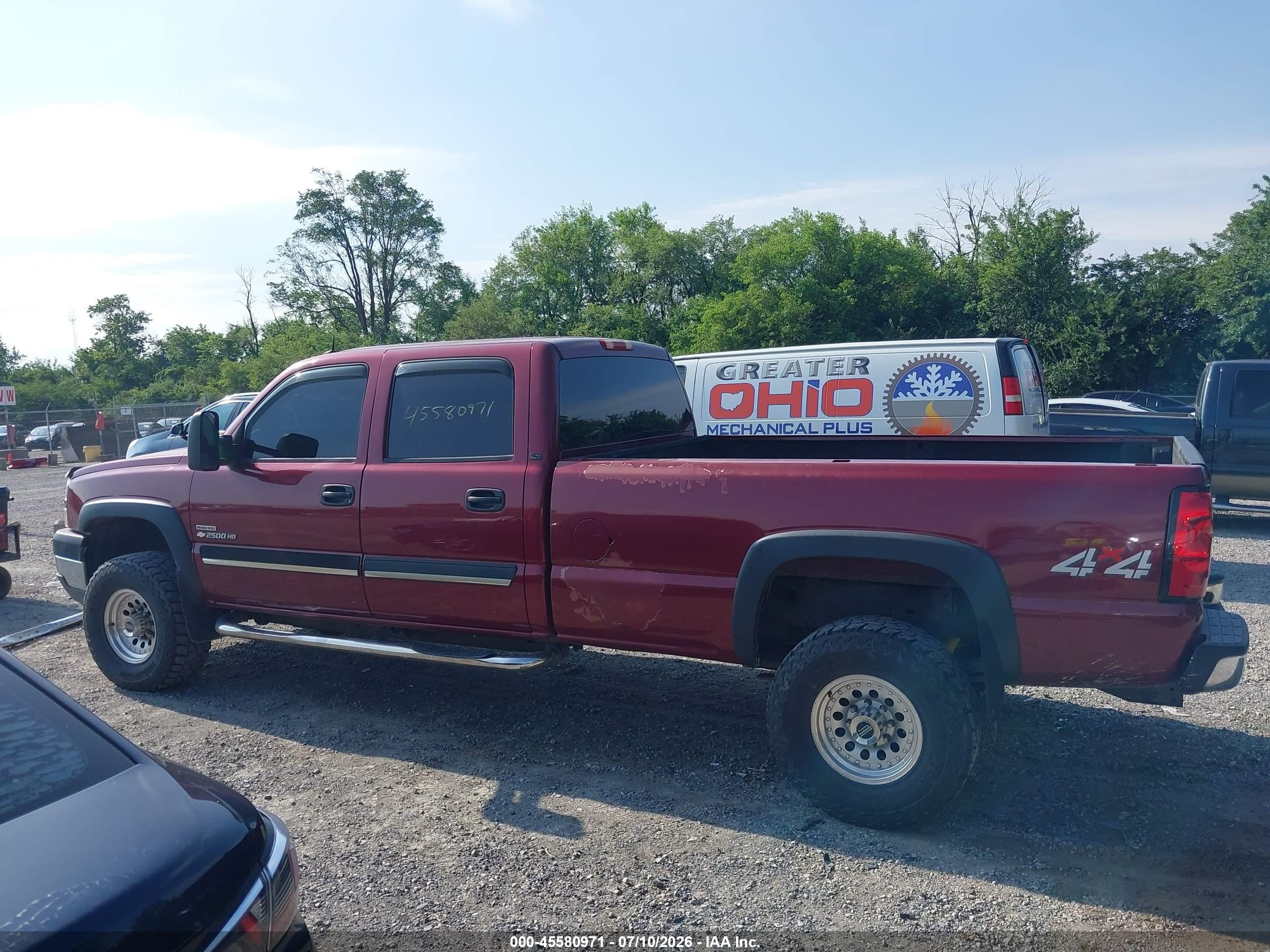 2004 Chevrolet Silverado 2500hd Lt Maroon vin: 1GCHK23104F165207