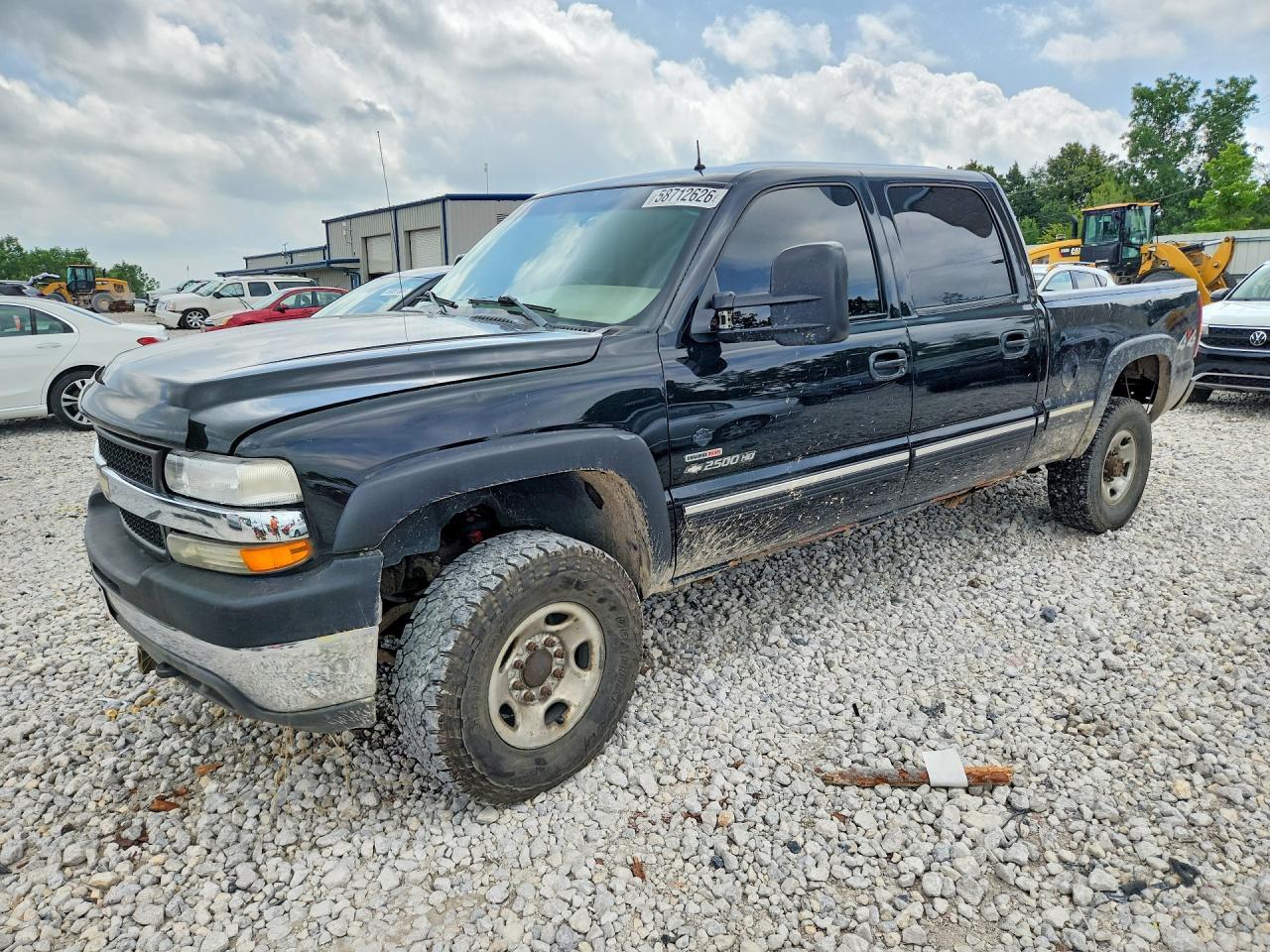 2002 Chevrolet Silverado K2500 Heavy Duty Black vin: 1GCHK23112F166623