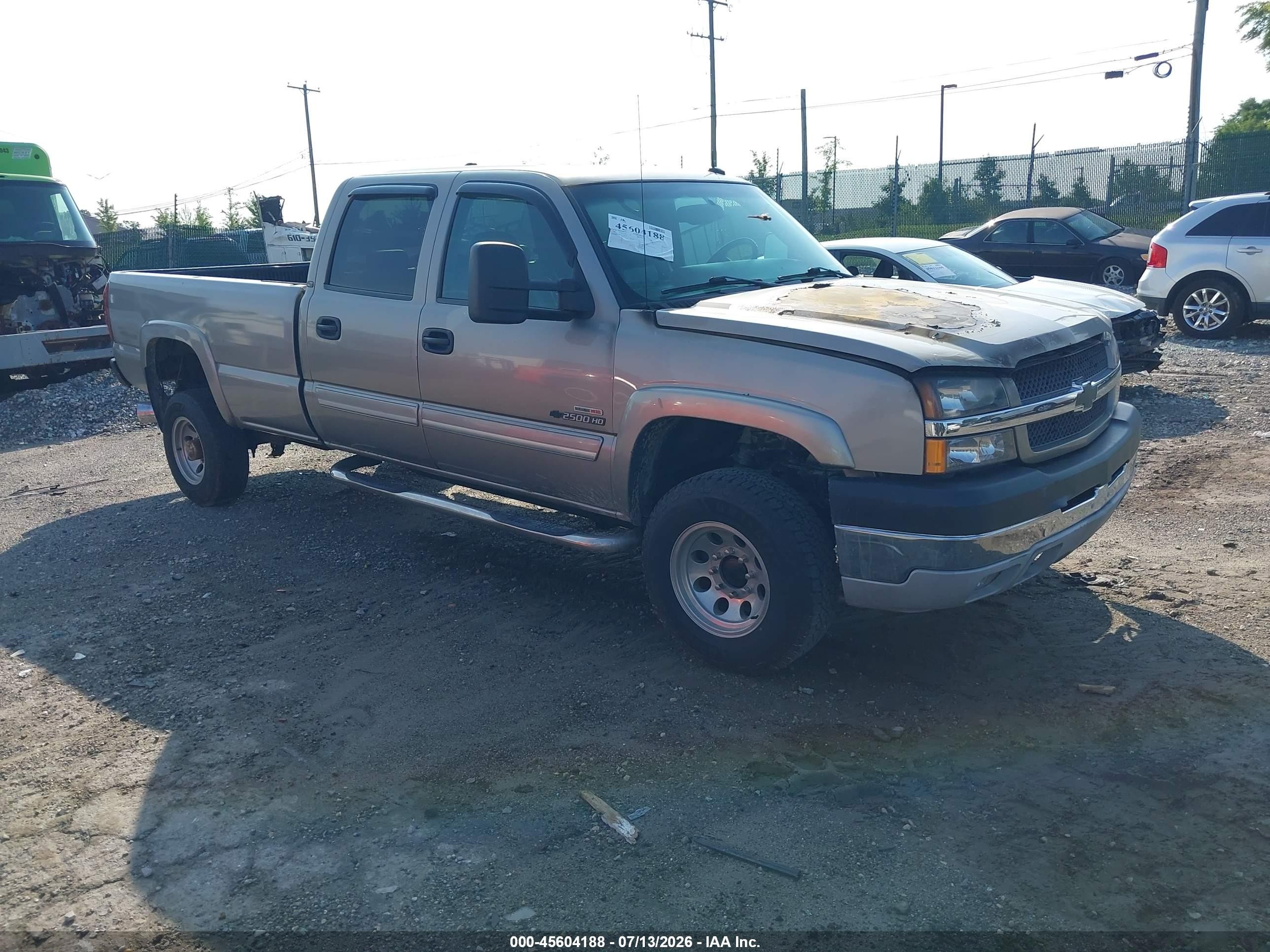 2003 Chevrolet Silverado 2500hd Lt Желто-коричневый vin: 1GCHK23113F107685