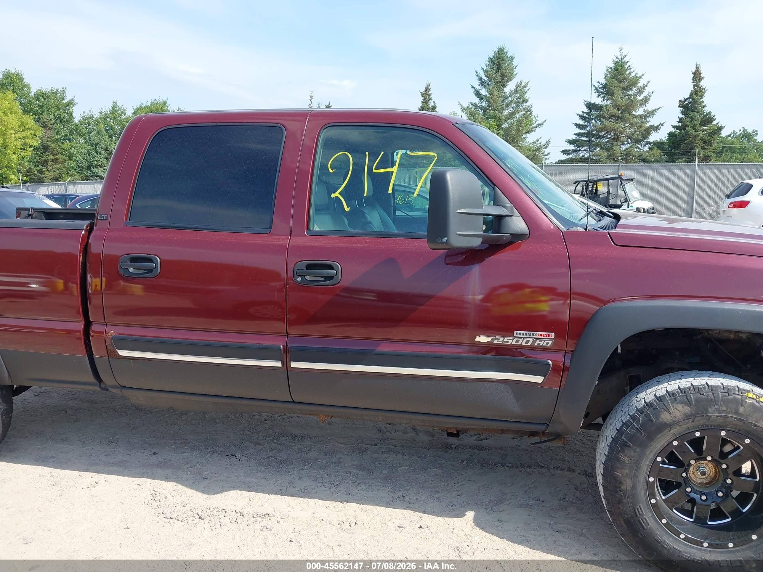2003 Chevrolet Silverado 2500hd Lt Maroon vin: 1GCHK23123F110661