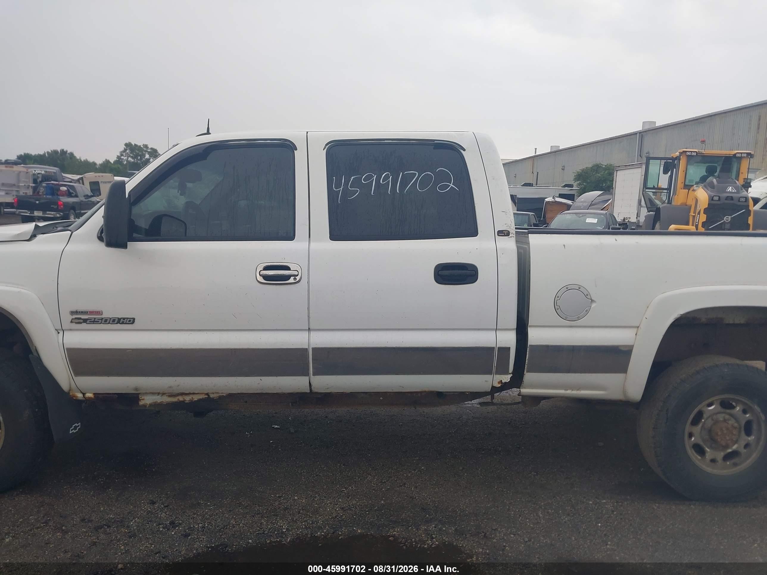 2004 Chevrolet Silverado 2500hd Ls/lt/work Truck White vin: 1GCHK23124F143645