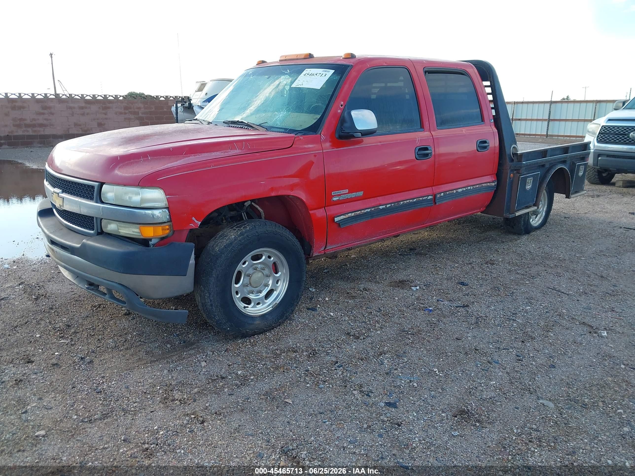 2001 Chevrolet Silverado 2500hd Ls Red vin: 1GCHK23141F131184