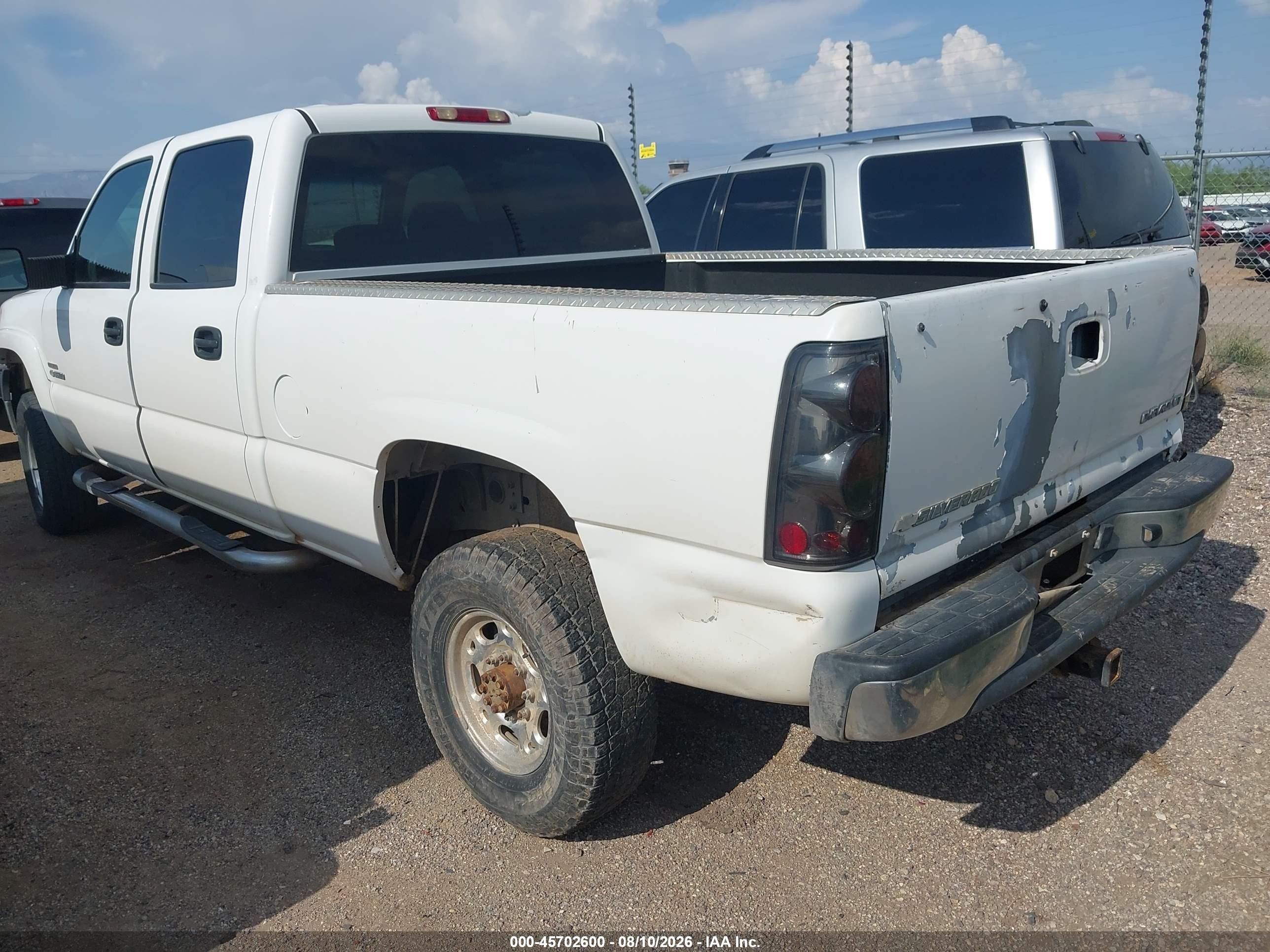 2002 Chevrolet Silverado 2500hd Ls White vin: 1GCHK23152F174935