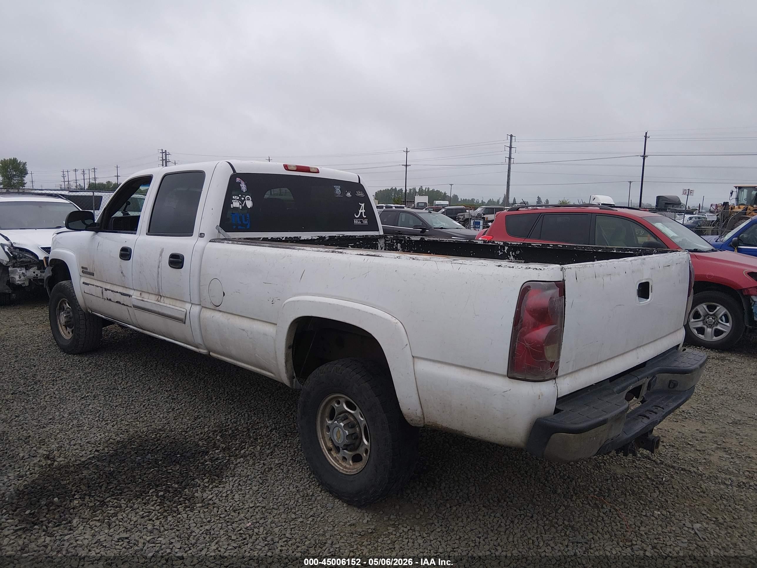 2003 Chevrolet Silverado 2500hd Ls/lt White vin: 1GCHK23153F170515