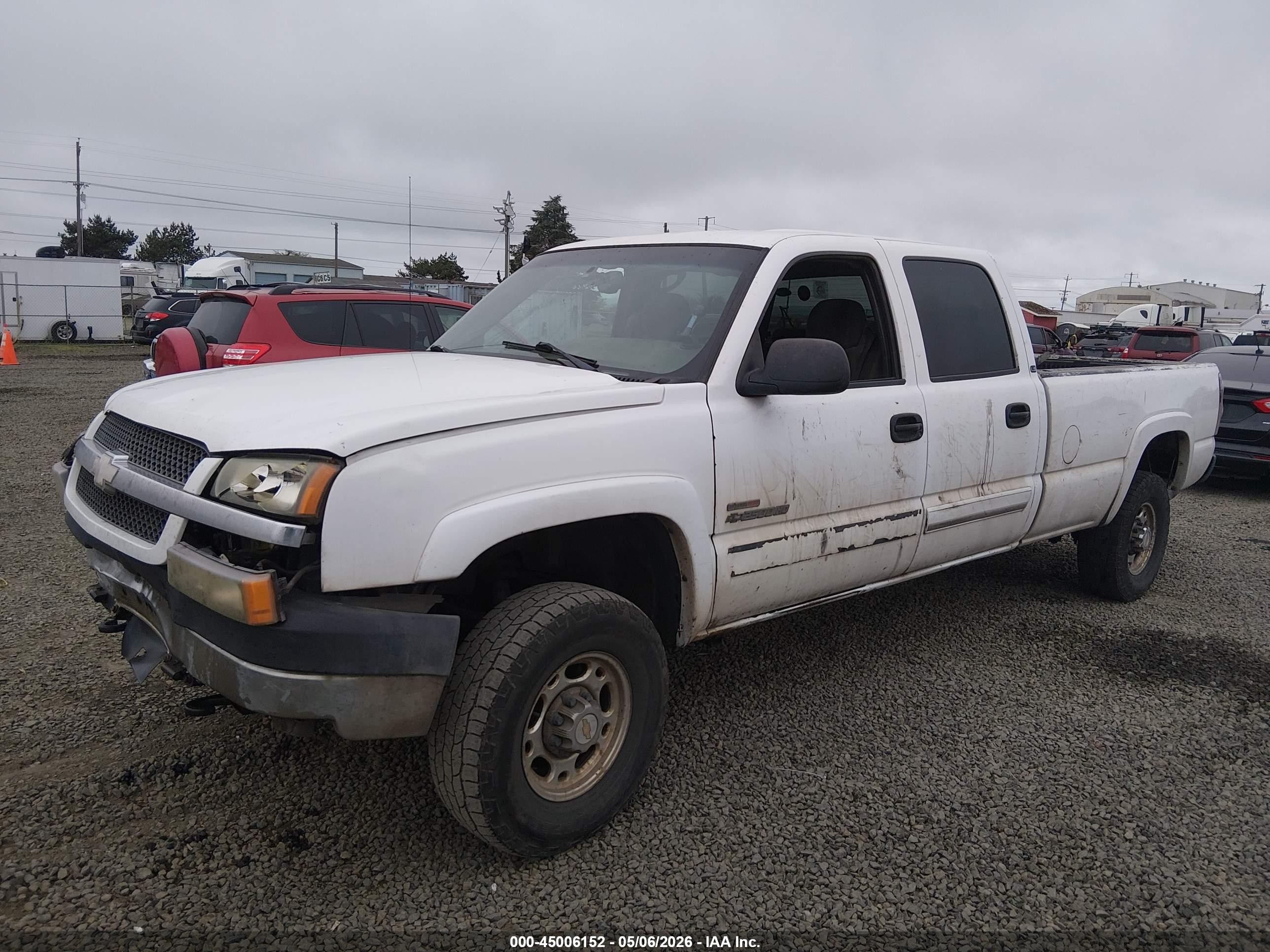 2003 Chevrolet Silverado 2500hd Ls/lt White vin: 1GCHK23153F170515