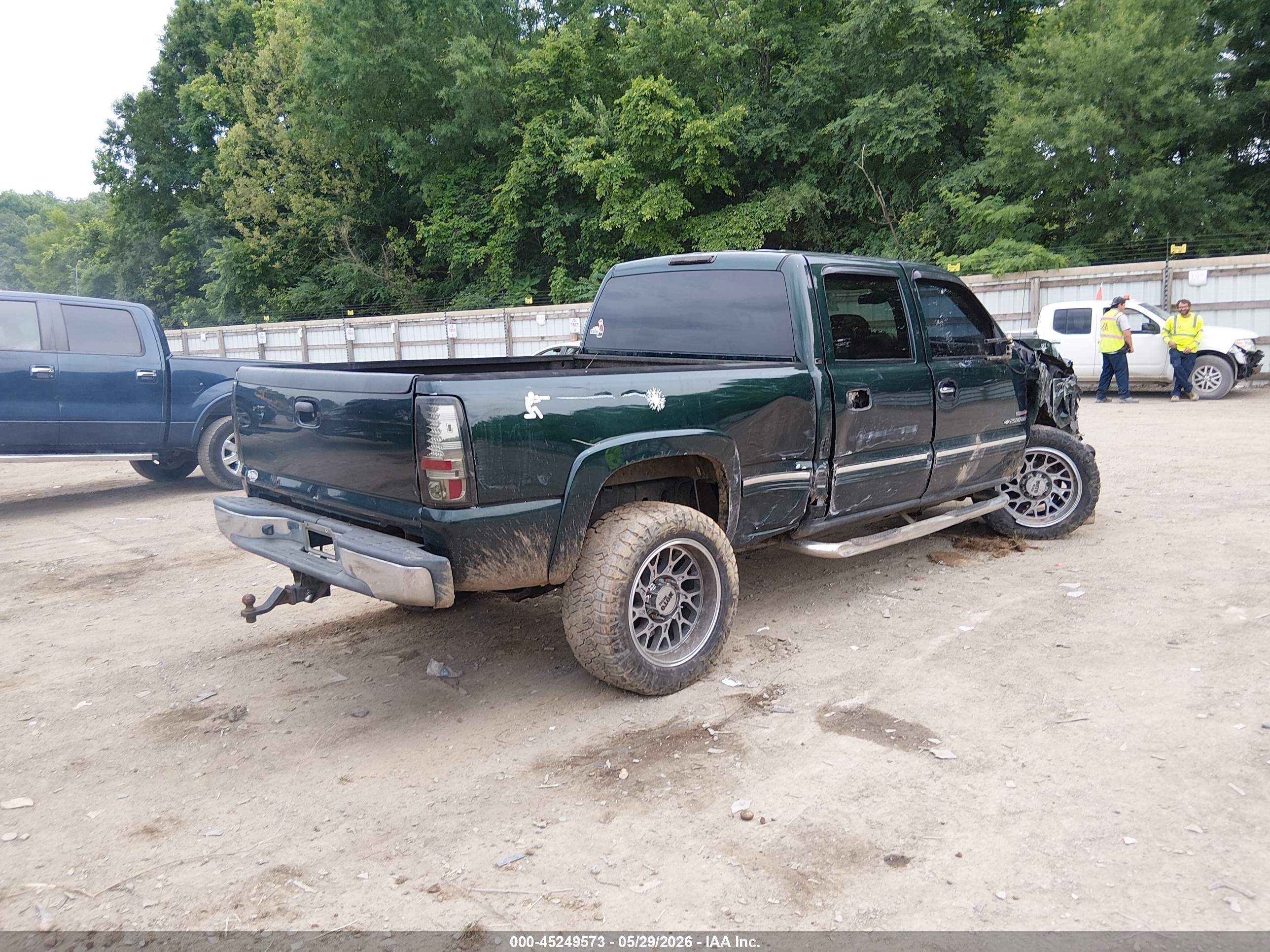 2002 Chevrolet Silverado 2500hd Ls Green vin: 1GCHK23172F163869