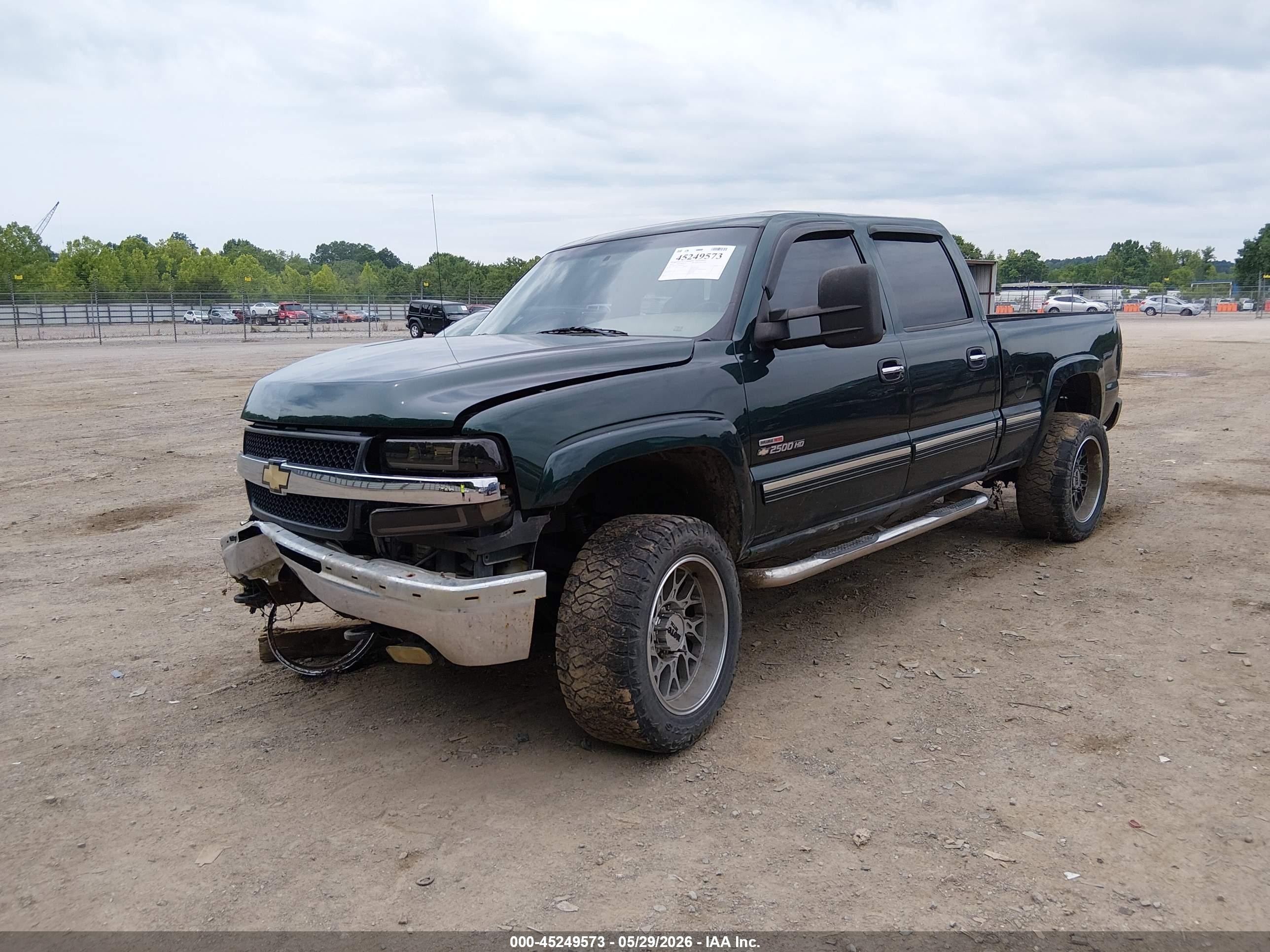 2002 Chevrolet Silverado 2500hd Ls Green vin: 1GCHK23172F163869