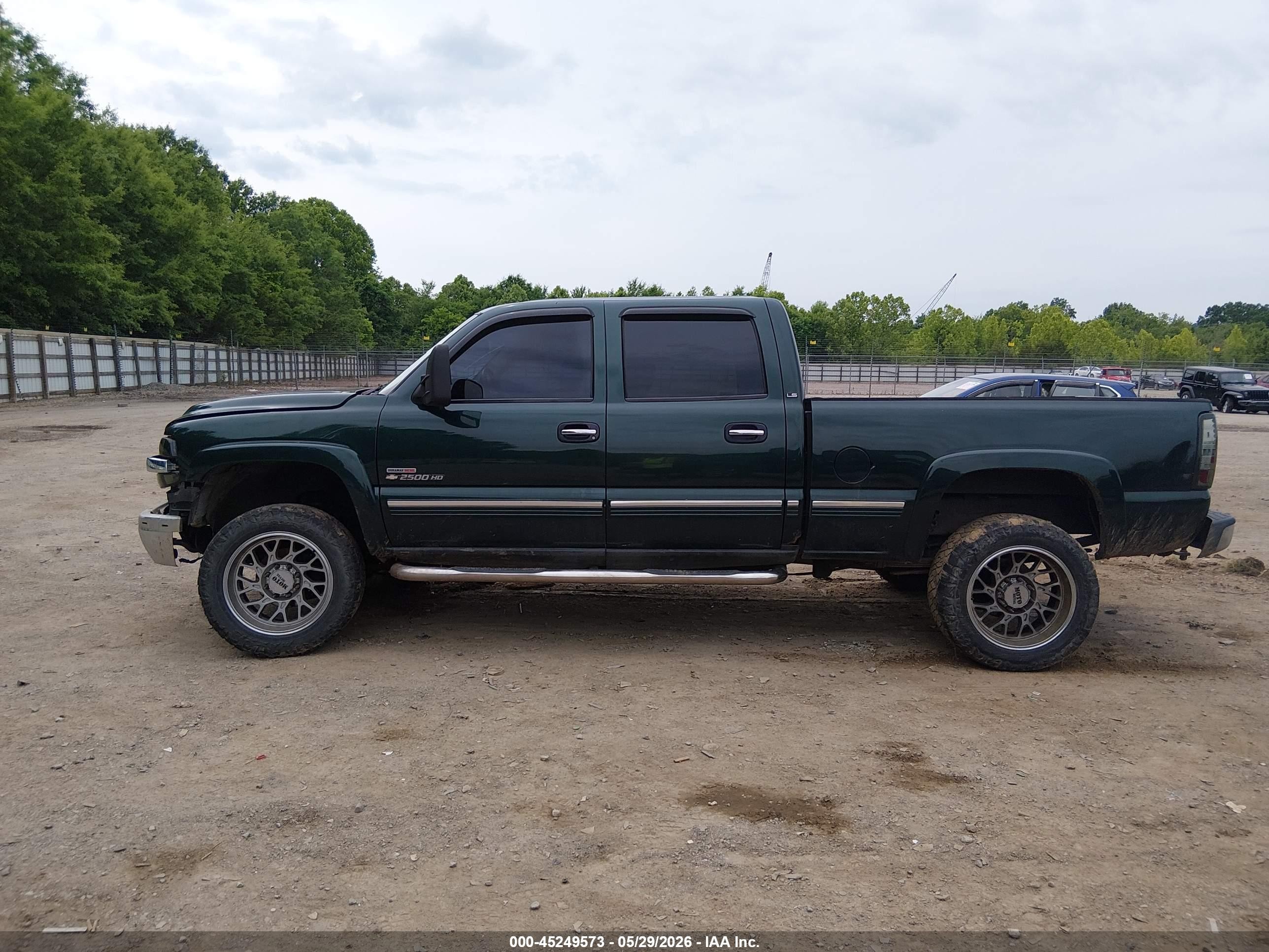 2002 Chevrolet Silverado 2500hd Ls Green vin: 1GCHK23172F163869