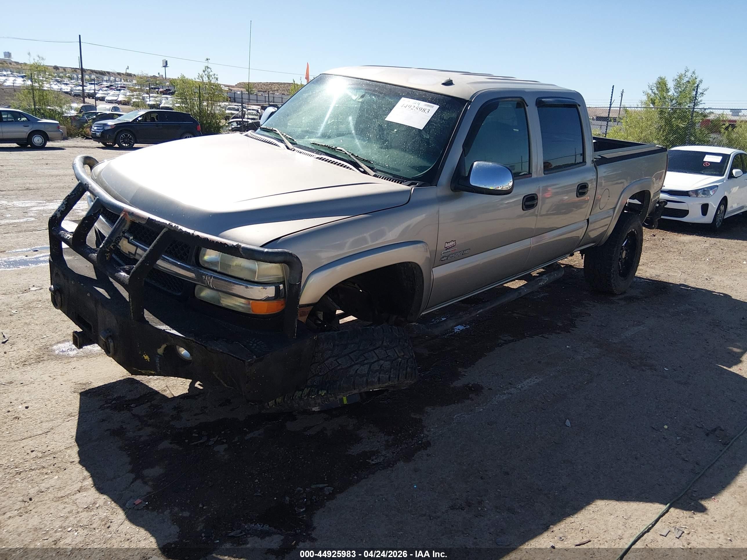 2002 Chevrolet Silverado 2500hd Lt Gray vin: 1GCHK23172F209913