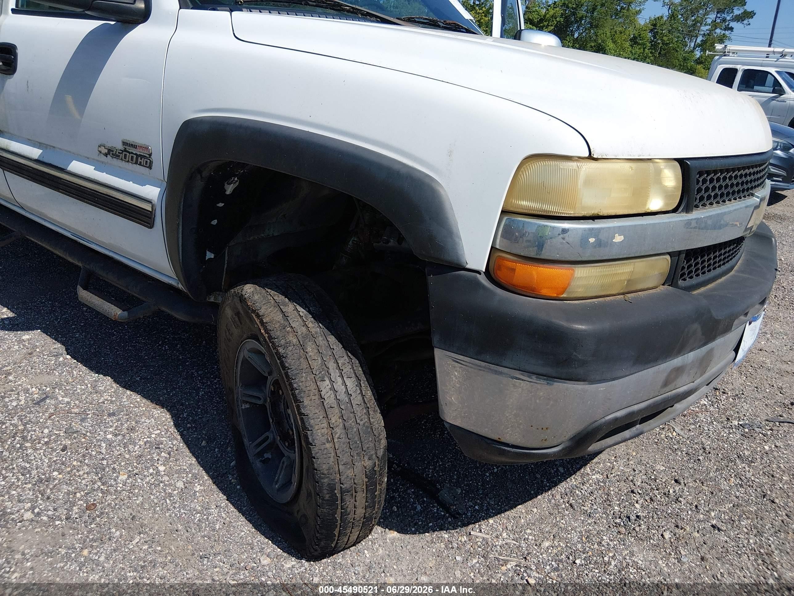2002 Chevrolet Silverado 2500hd Lt White vin: 1GCHK231X2F183503
