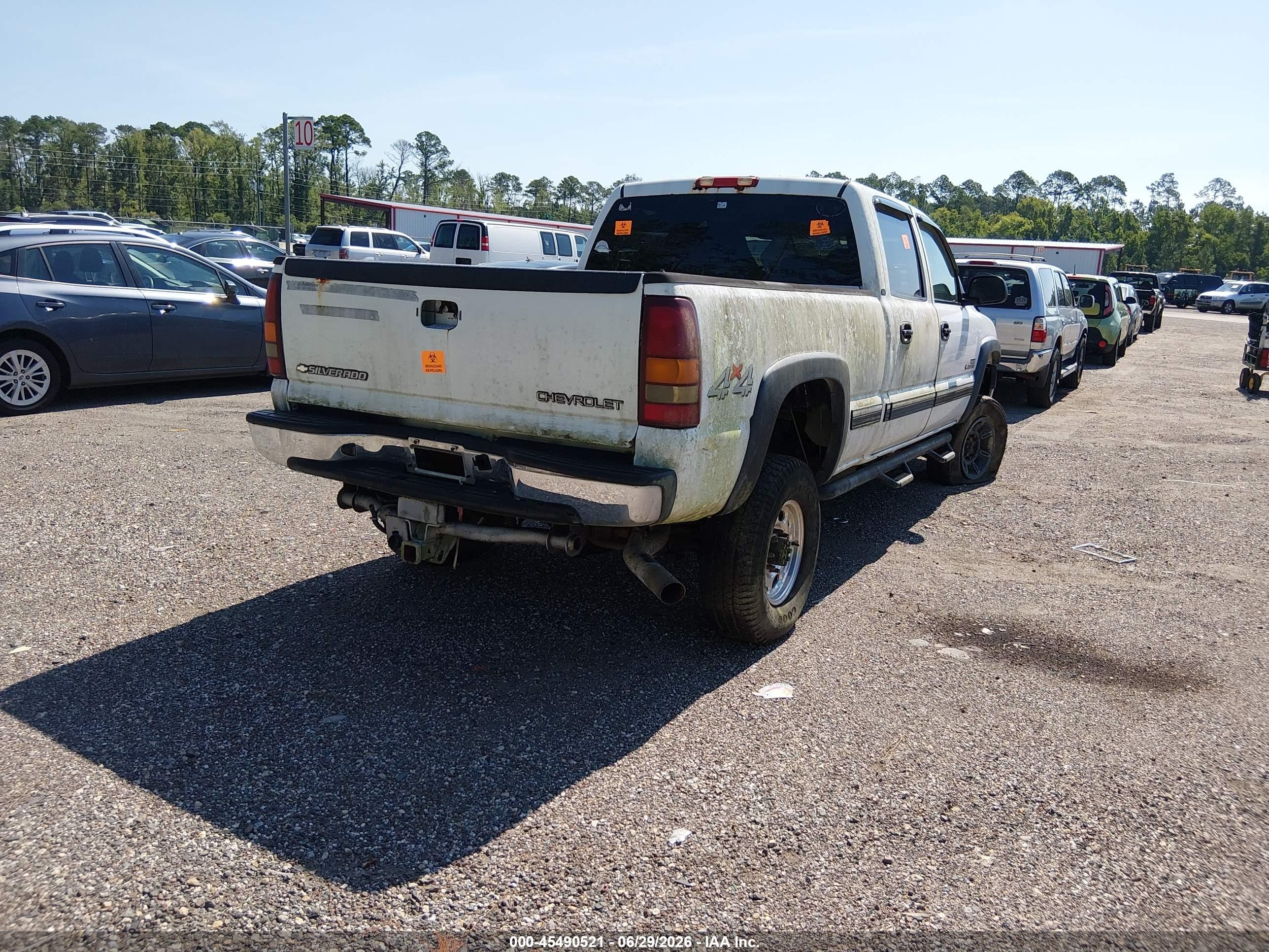 2002 Chevrolet Silverado 2500hd Lt White vin: 1GCHK231X2F183503